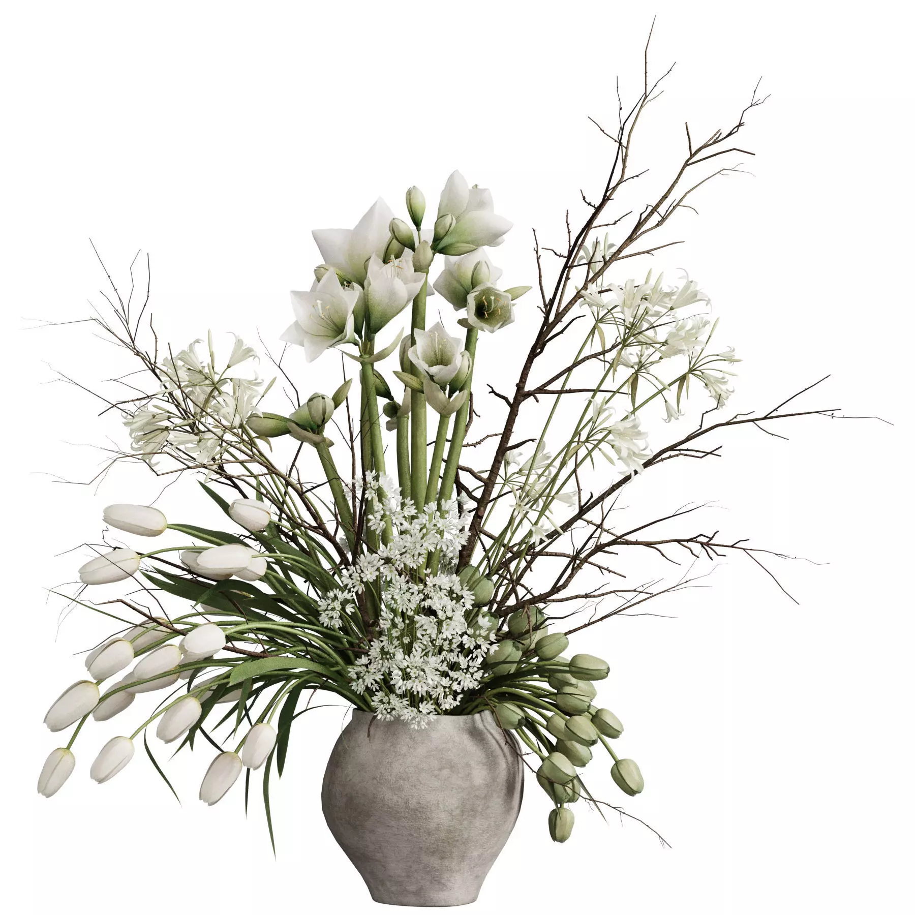 Flower In Vase 87 3D model_0