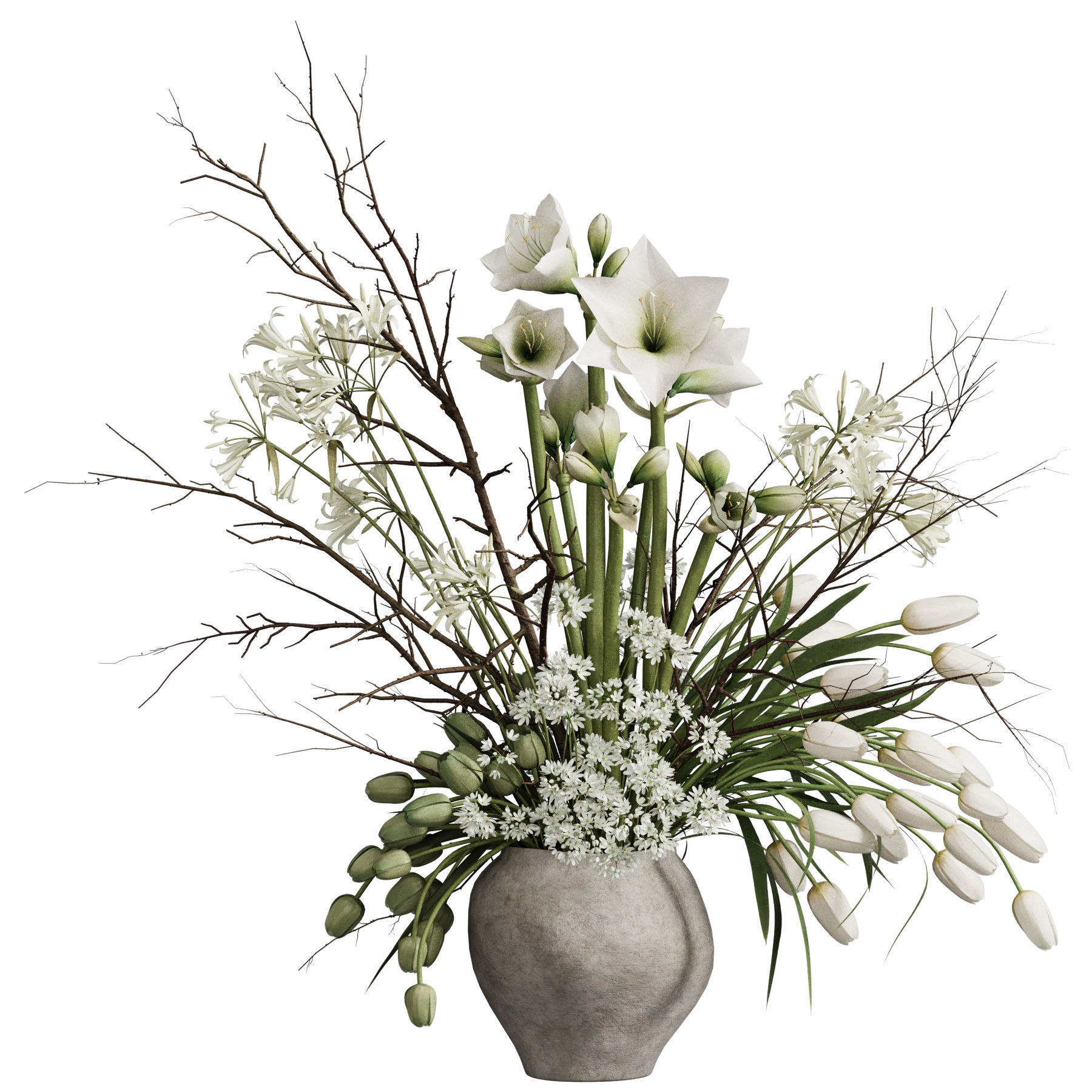 Flower In Vase 87 3D model_1