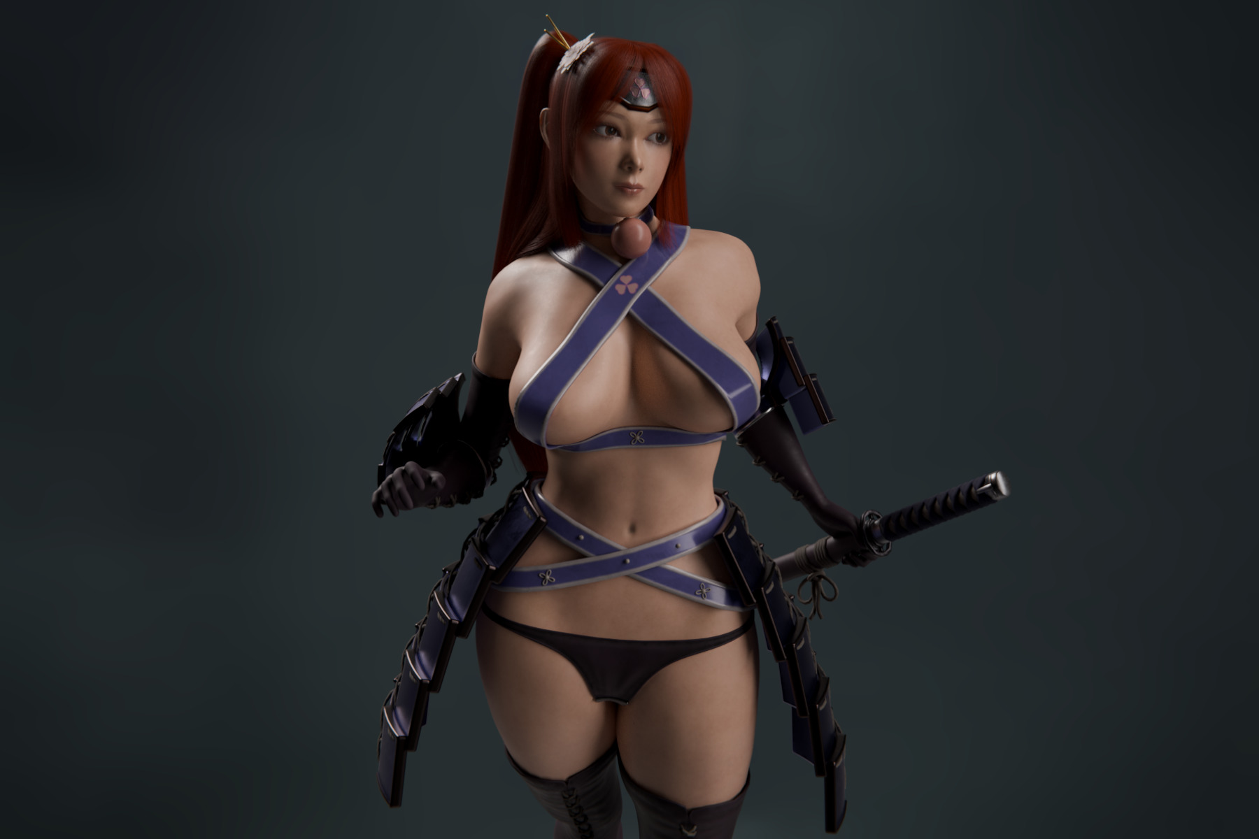 Female Warrior 3D model_8