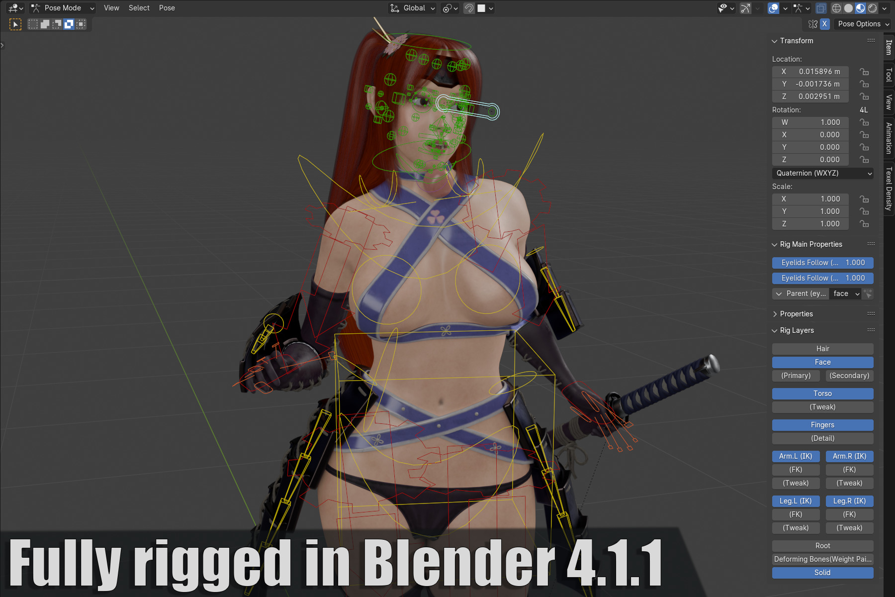 Female Warrior 3D model_11