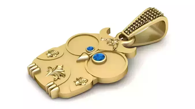 GOLD OWL PENDANT 