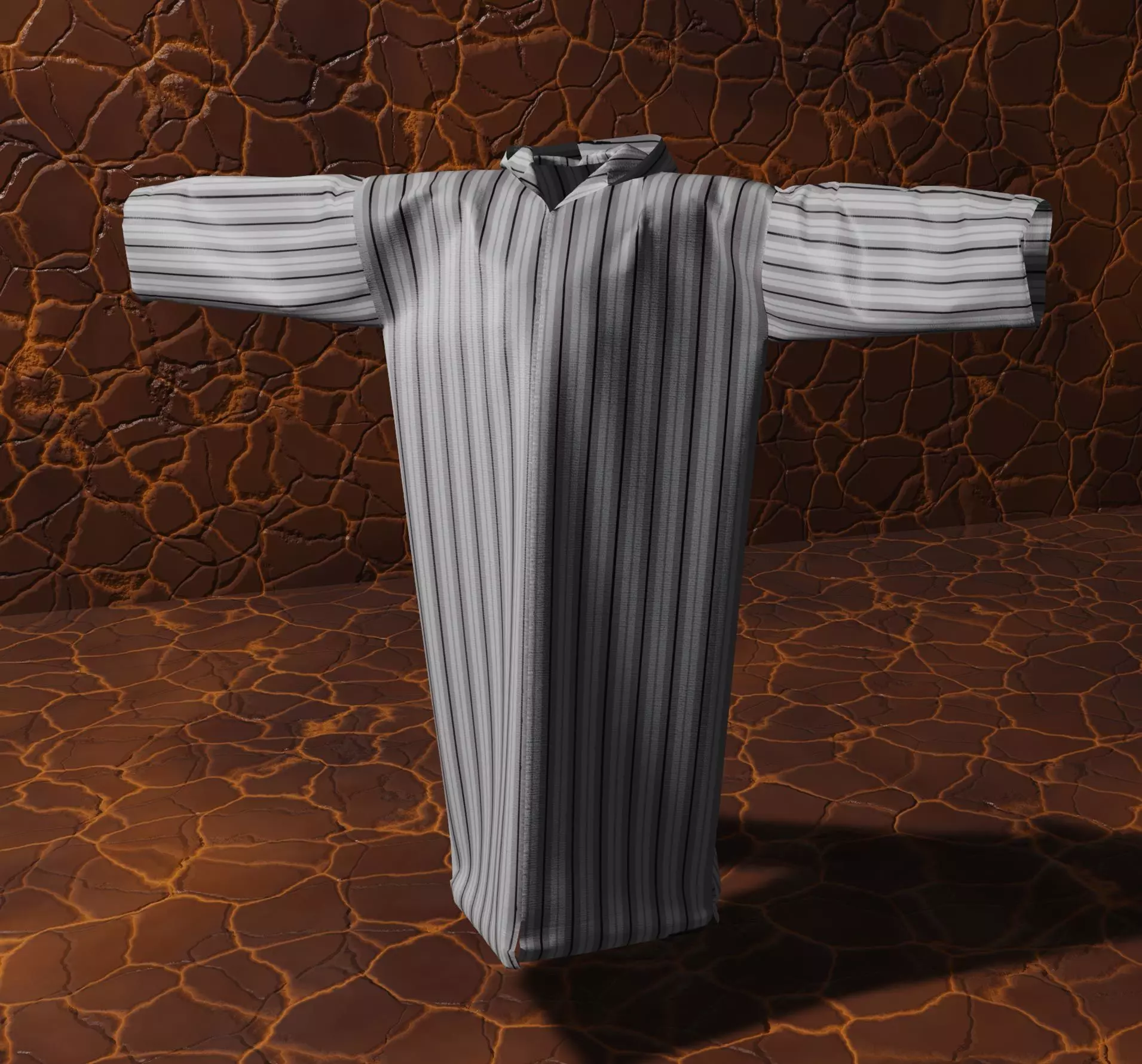 Moroccan Jellaba 3D Model - Traditional North African Clothing Texture