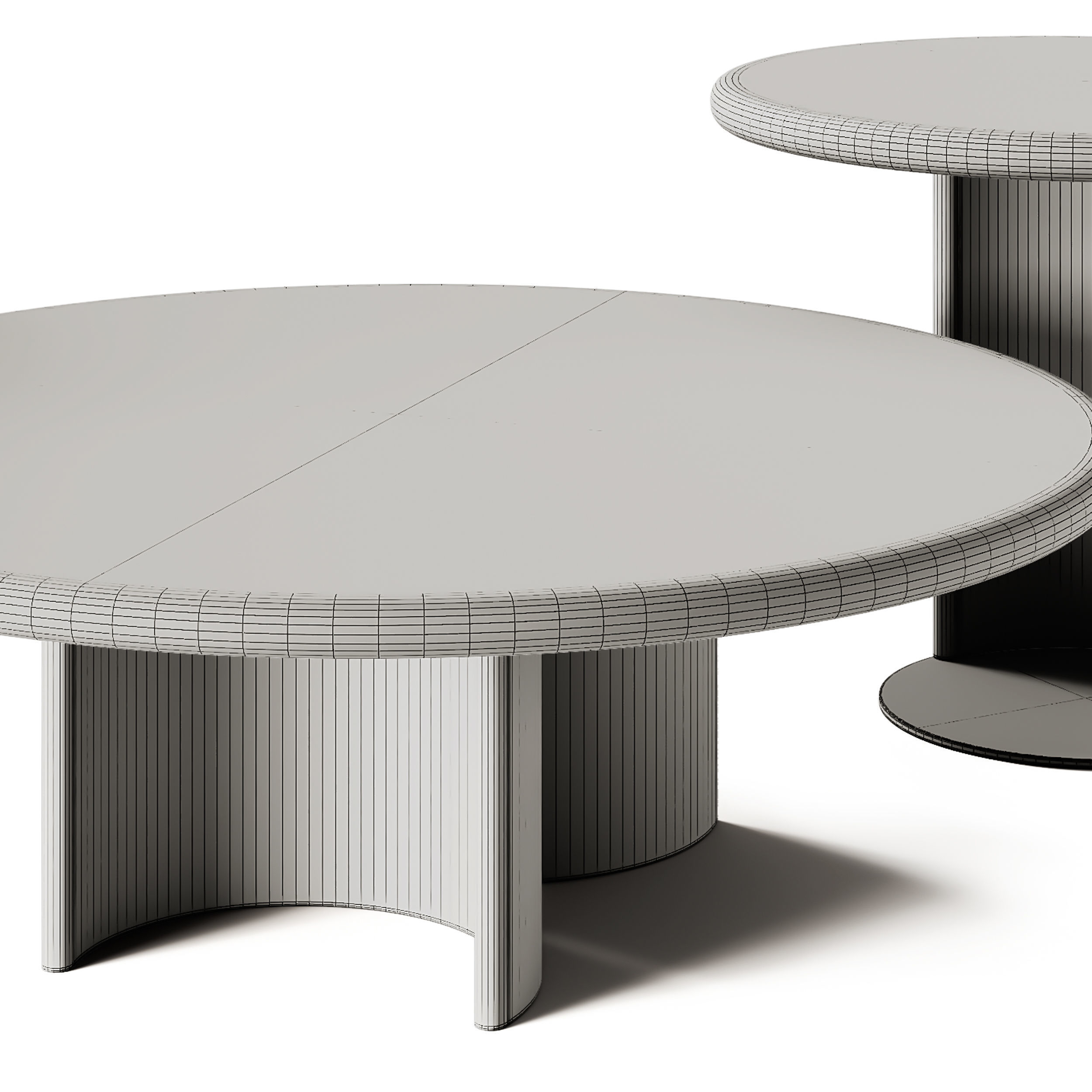 Turri Nook Round Coffee Tables 3D model_8