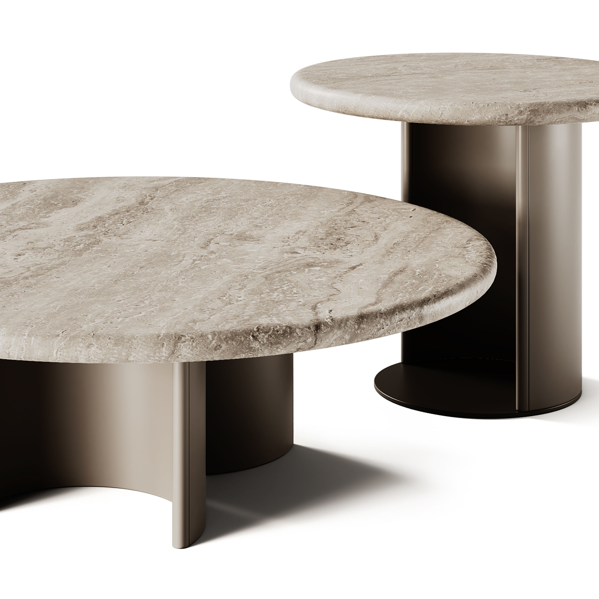 Turri Nook Round Coffee Tables 3D model_4
