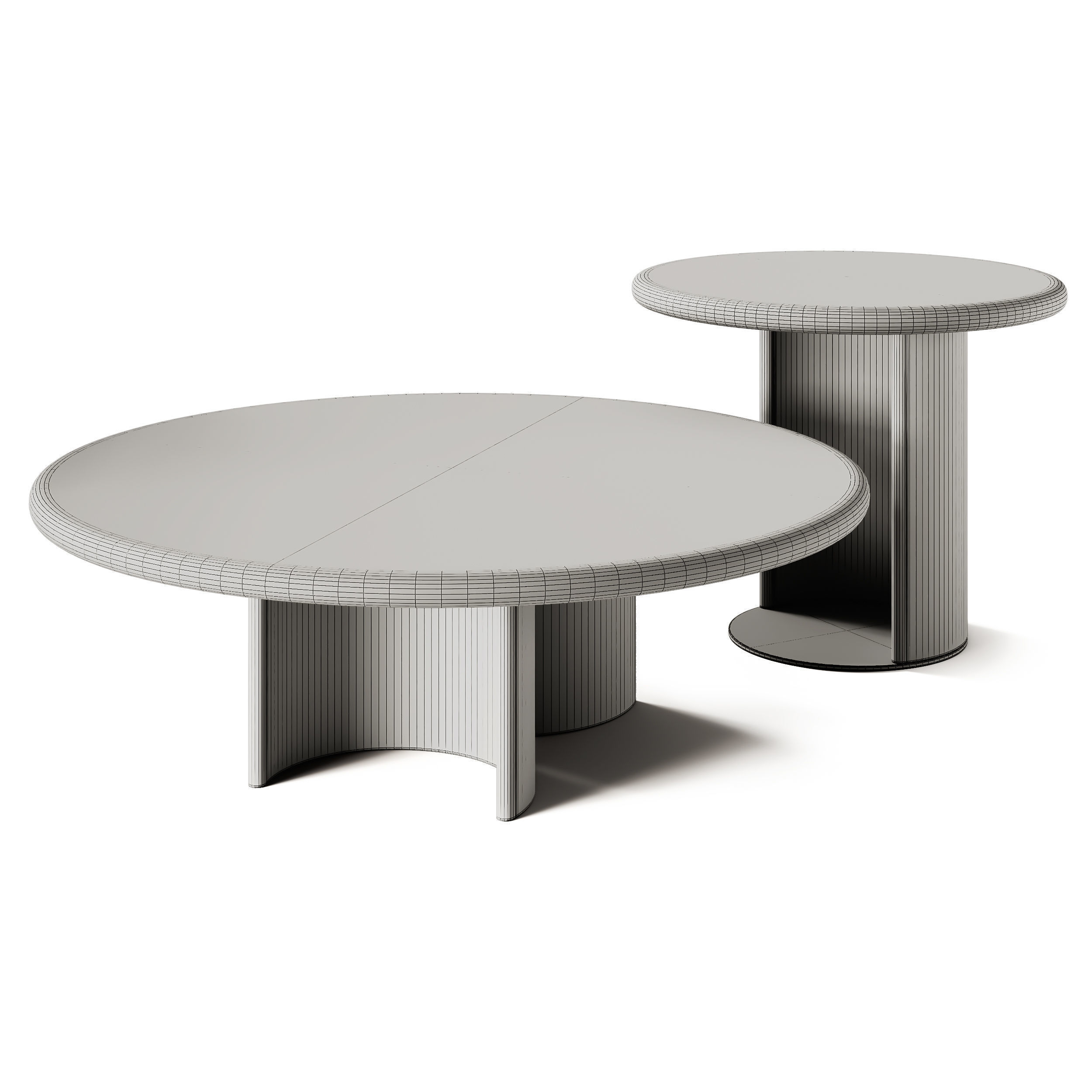 Turri Nook Round Coffee Tables 3D model_6