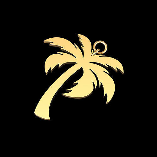 Palm Tree Pendant 3D print model