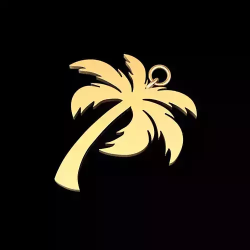 Palm Tree Pendant Free 3D print model Palm Tree Pendant Free 3D print model
