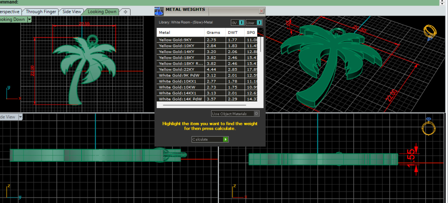 Palm Tree Pendant Free 3D print model_2