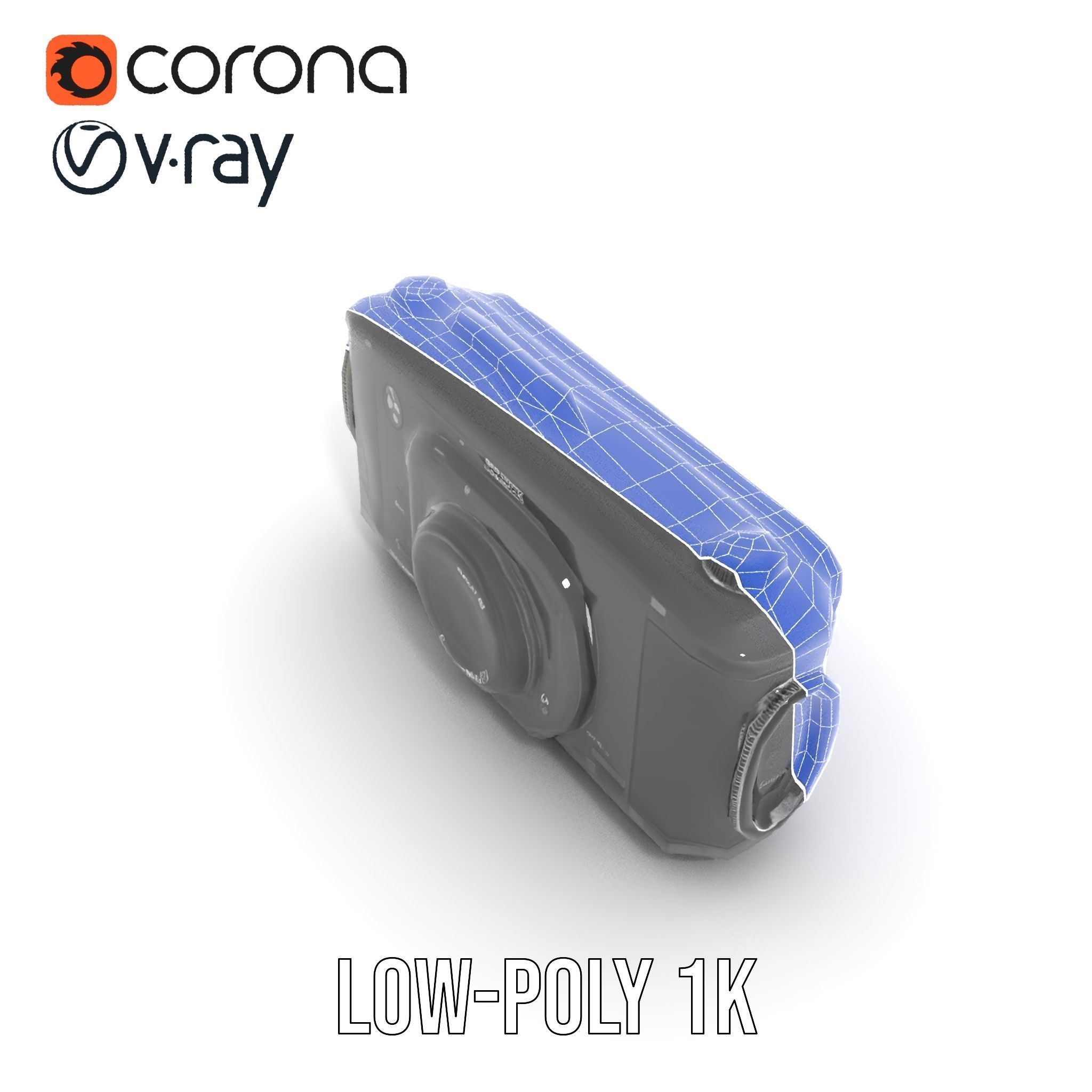Professional Camera Interface Model Pack Low-poly 3D model_10