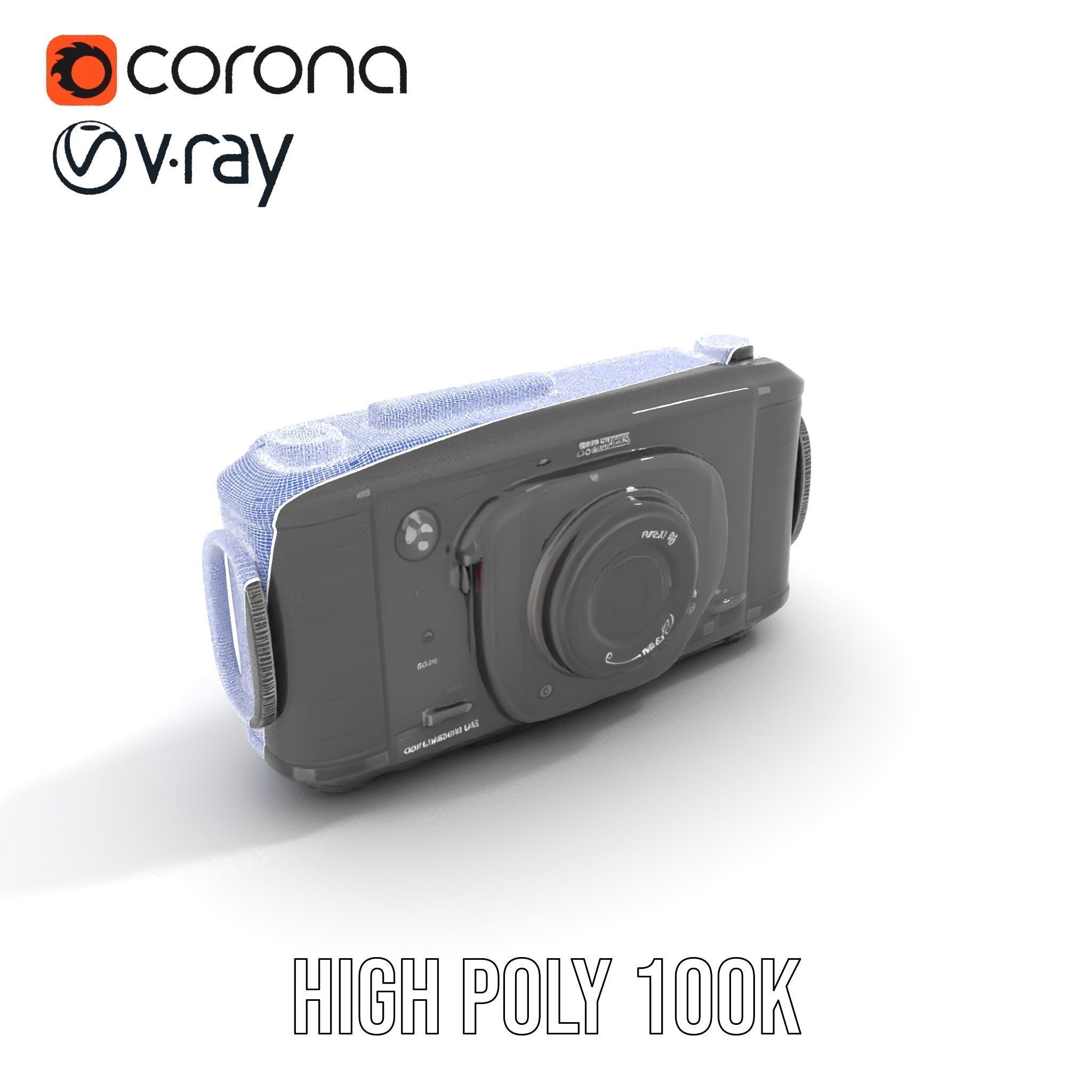 Professional Camera Interface Model Pack Low-poly 3D model_34