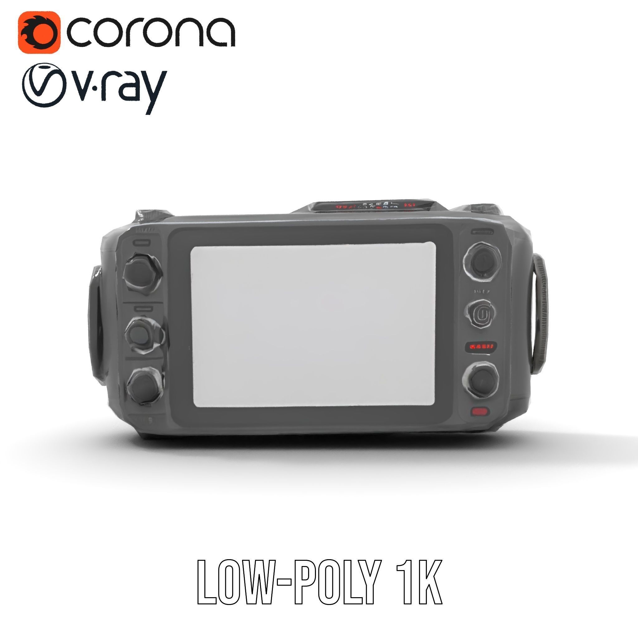 Professional Camera Interface Model Pack Low-poly 3D model_23