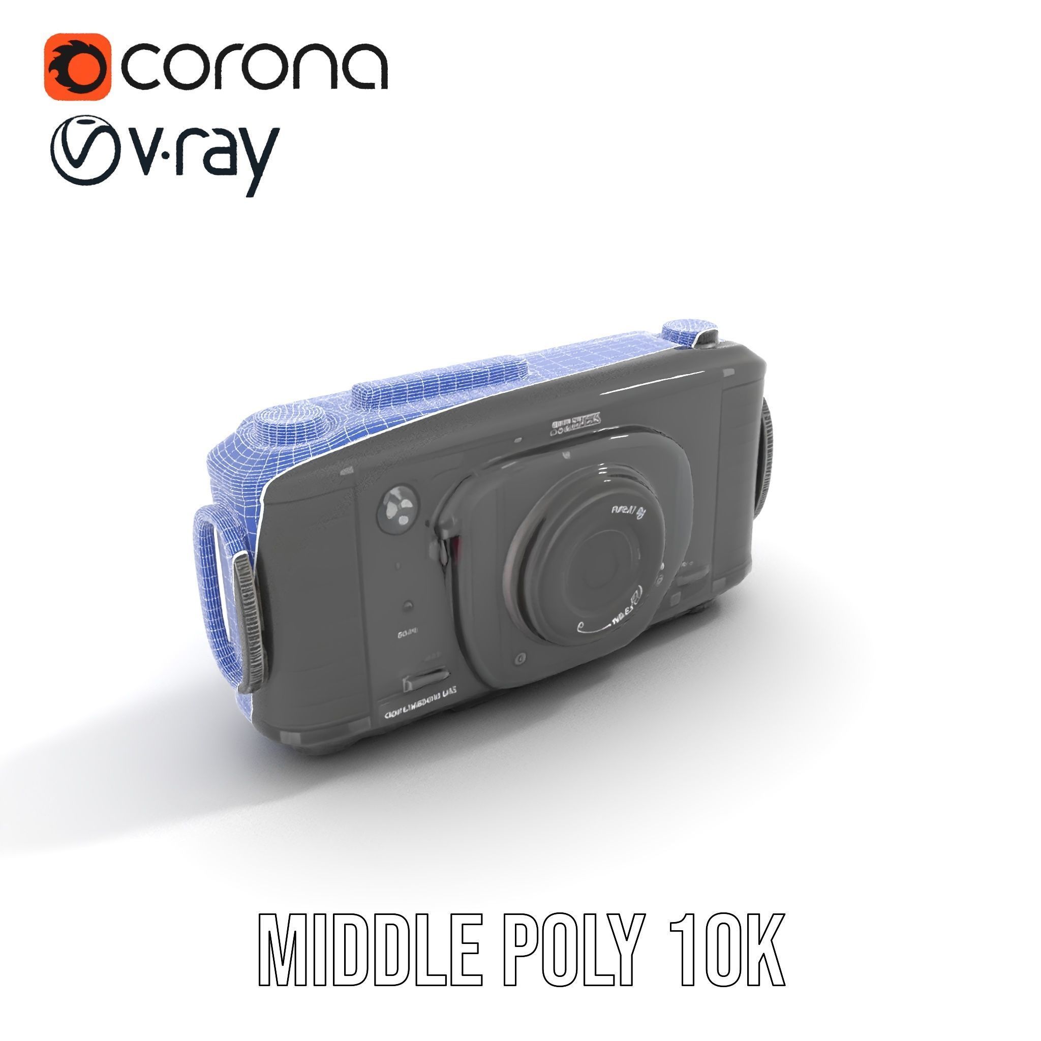 Professional Camera Interface Model Pack Low-poly 3D model_6