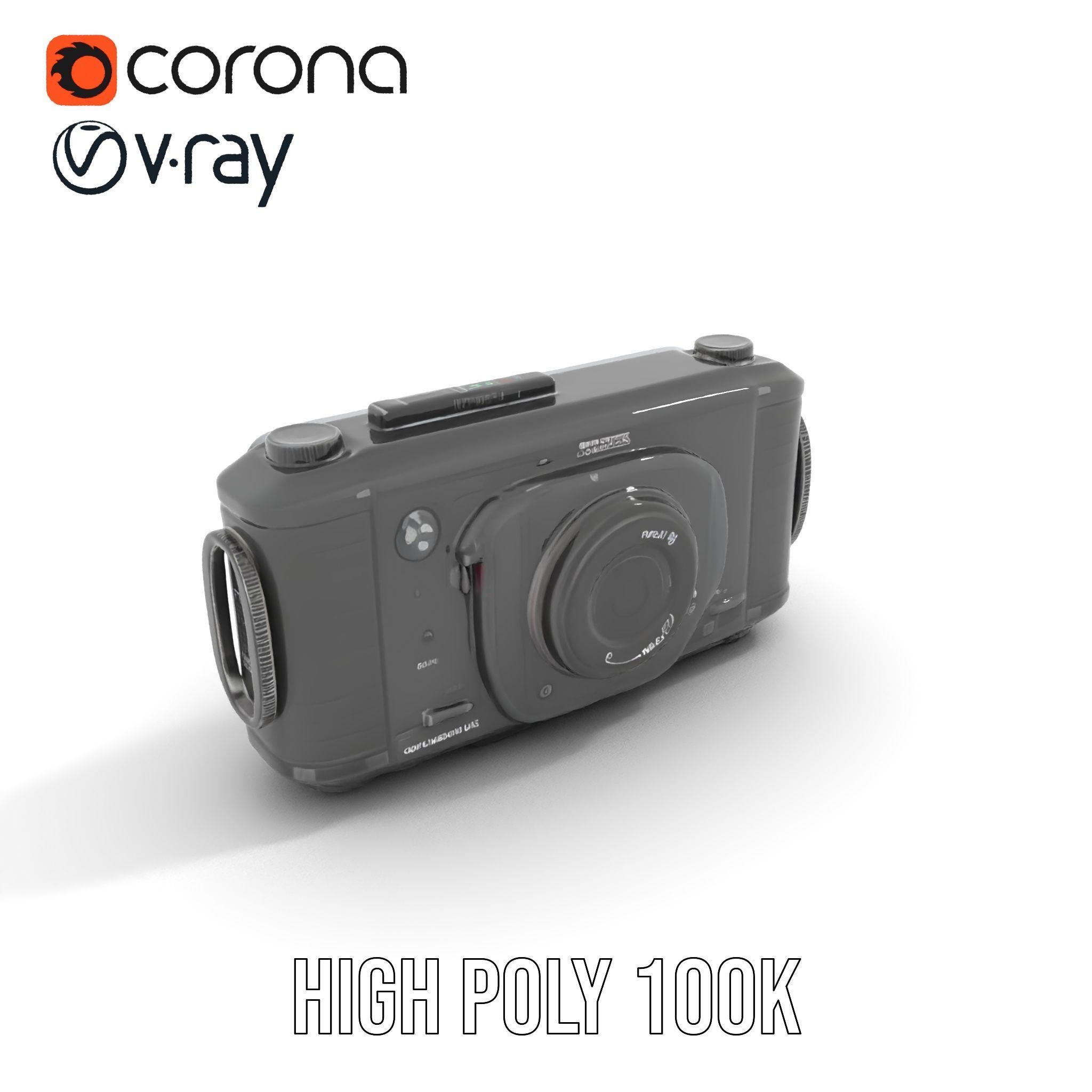 Professional Camera Interface Model Pack Low-poly 3D model_21