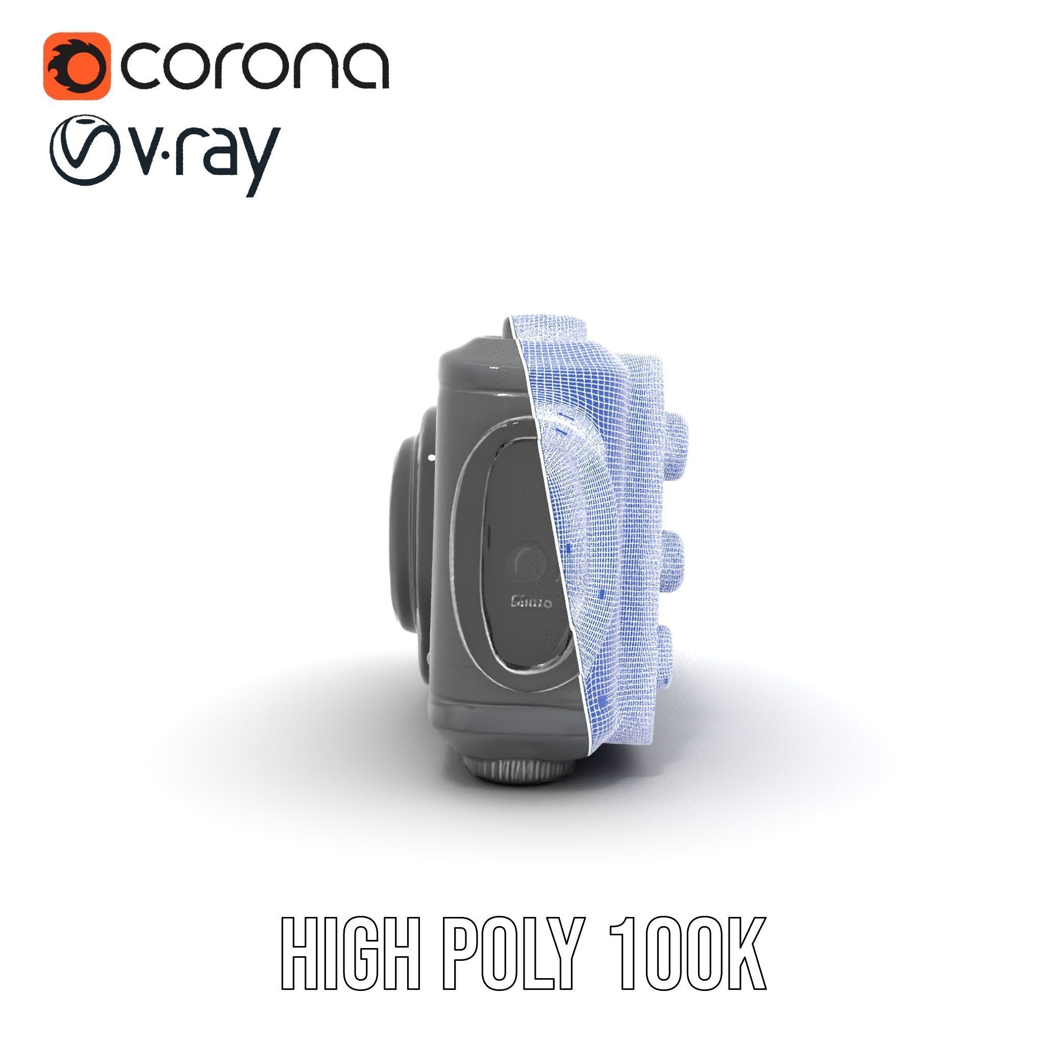 Professional Camera Interface Model Pack Low-poly 3D model_32