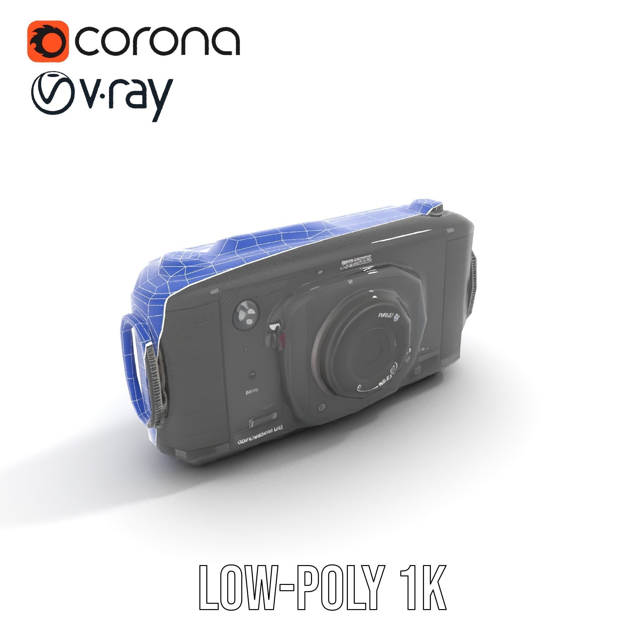 Professional Camera Interface Model Pack Low-poly 3D model_8