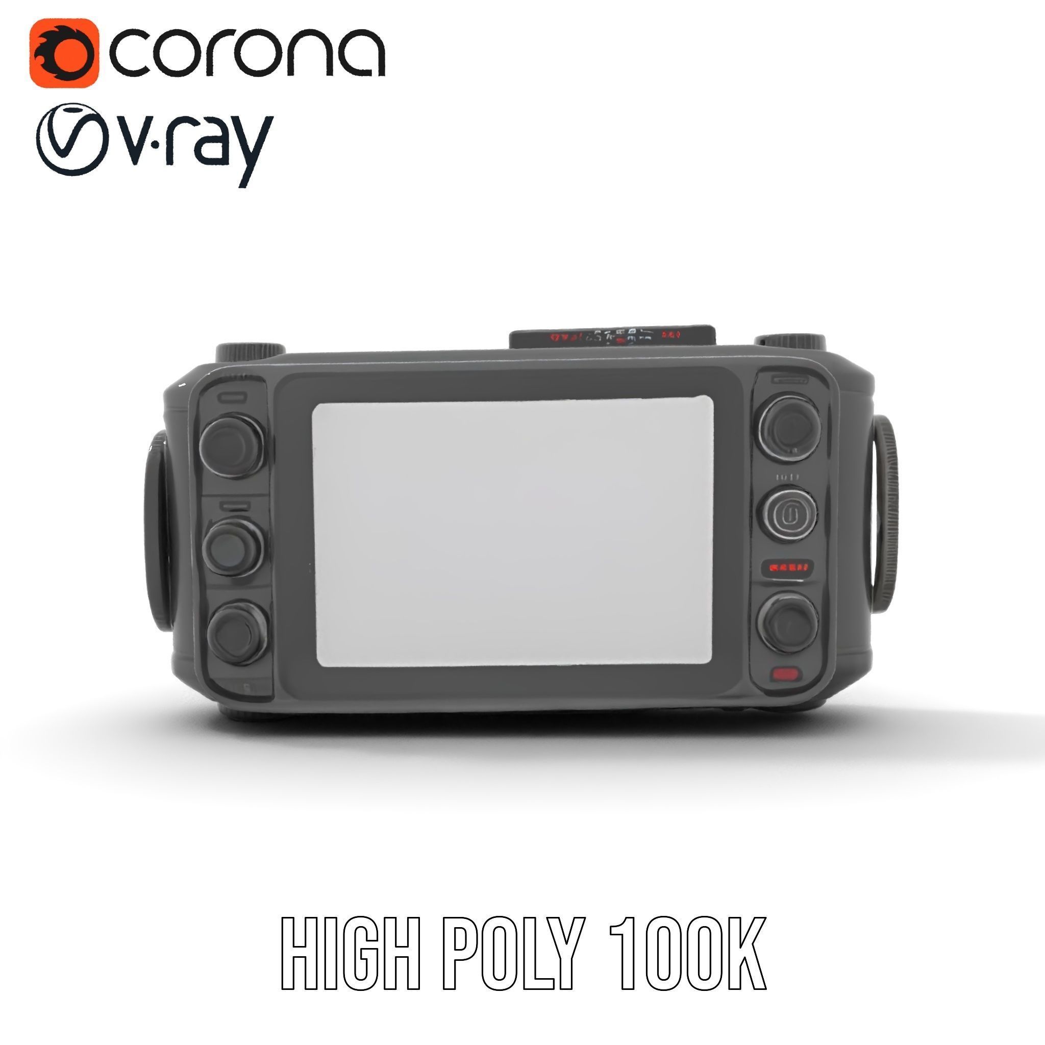 Professional Camera Interface Model Pack Low-poly 3D model_27