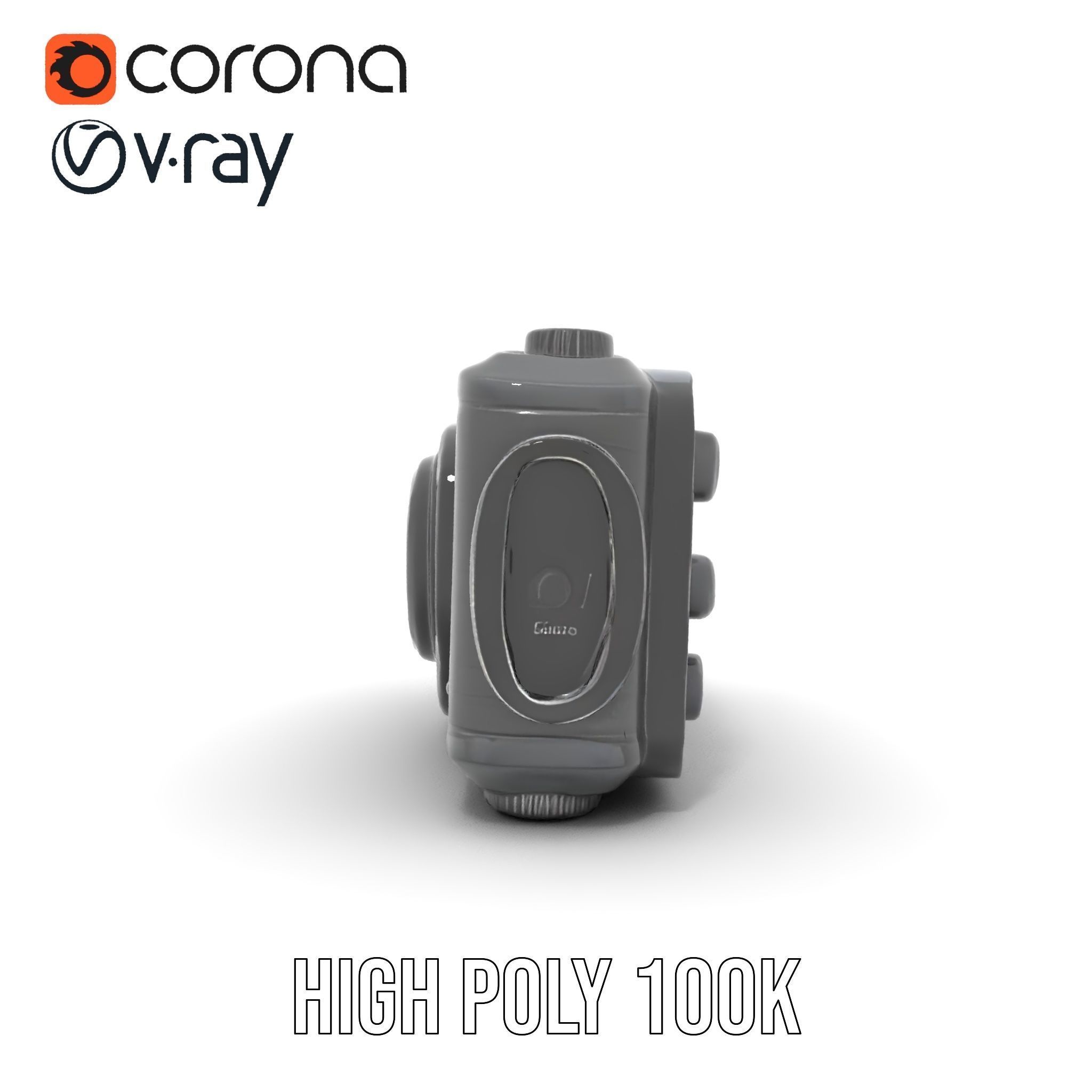 Professional Camera Interface Model Pack Low-poly 3D model_24