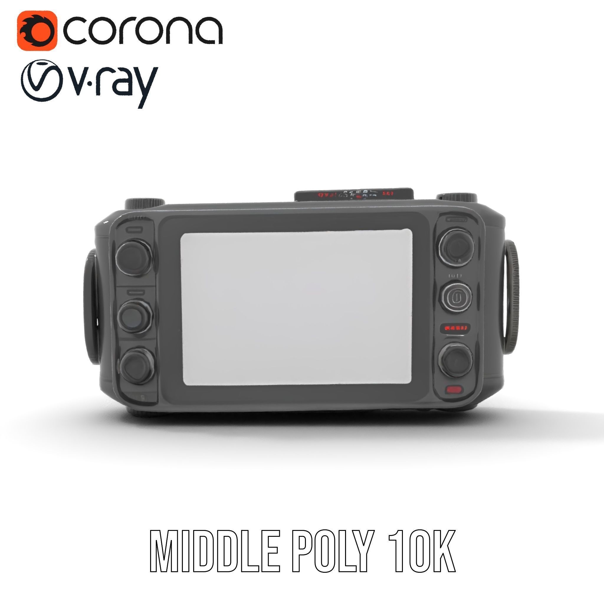 Professional Camera Interface Model Pack Low-poly 3D model_14