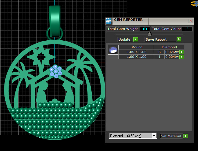 nativity scene pendant  3D printable model  3D print model_4