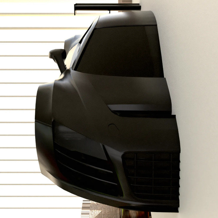 Audi R8 Le Mans Wall-mounted 3D print model_1