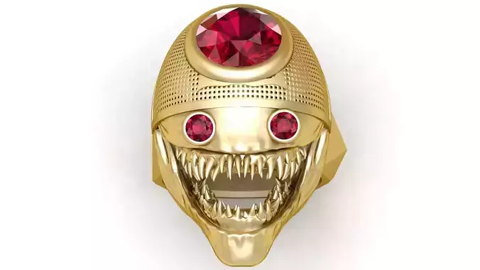 SKULL FACES RING 