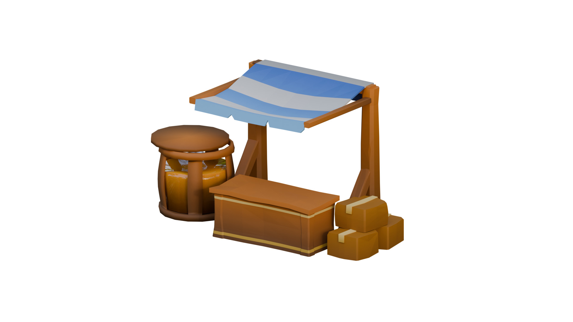 Village Asset Pack  Game Ready  Low Poly Low-poly 3D model_9