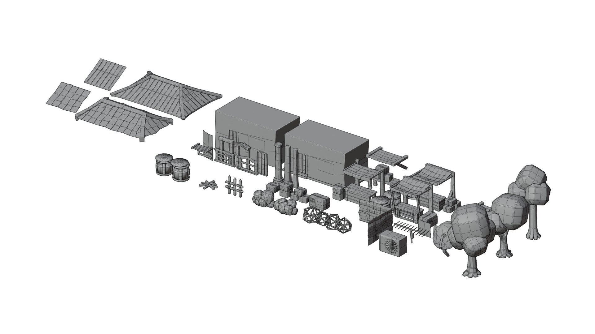 Village Asset Pack  Game Ready  Low Poly Low-poly 3D model_15