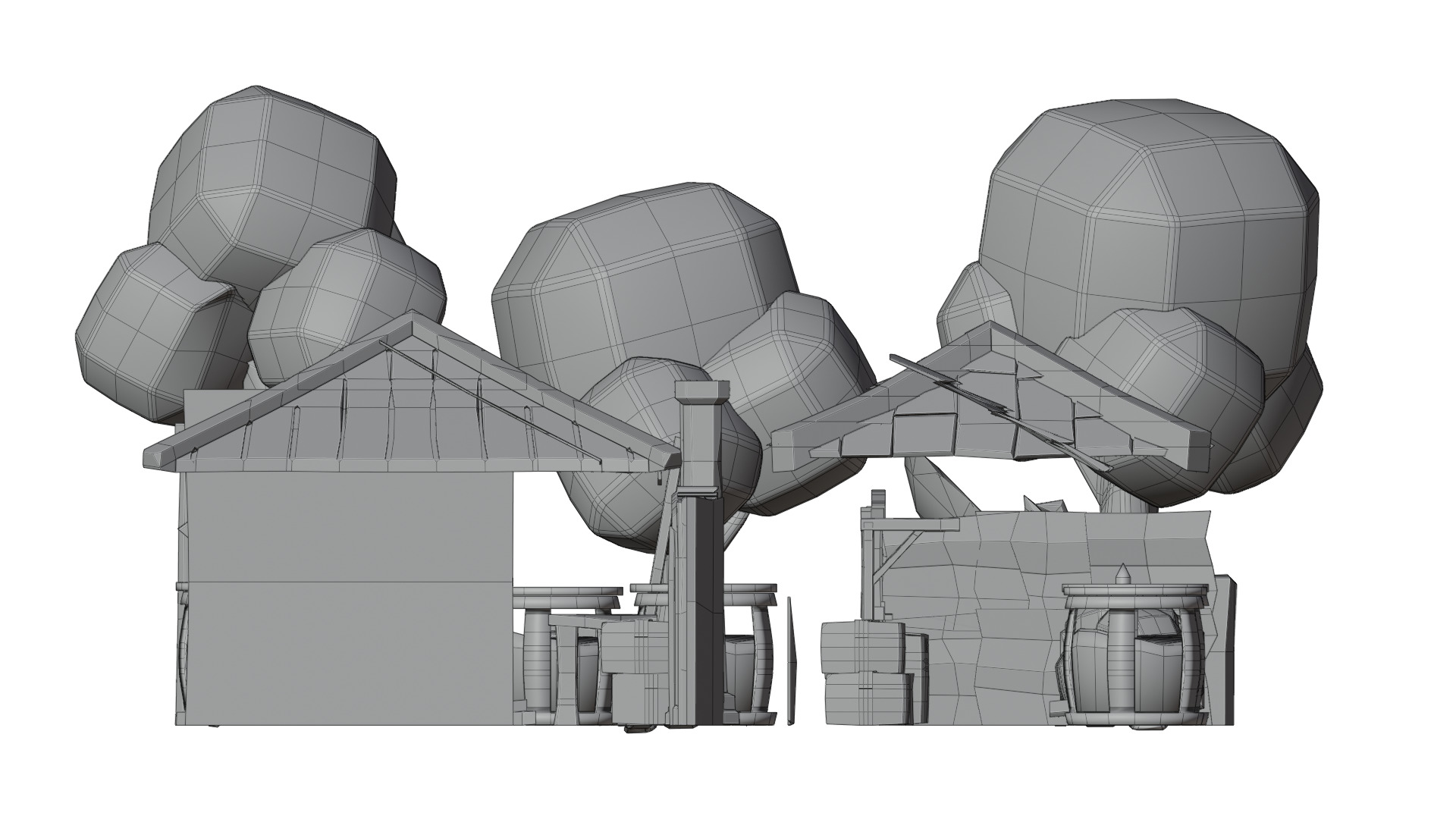 Village Asset Pack  Game Ready  Low Poly Low-poly 3D model_14