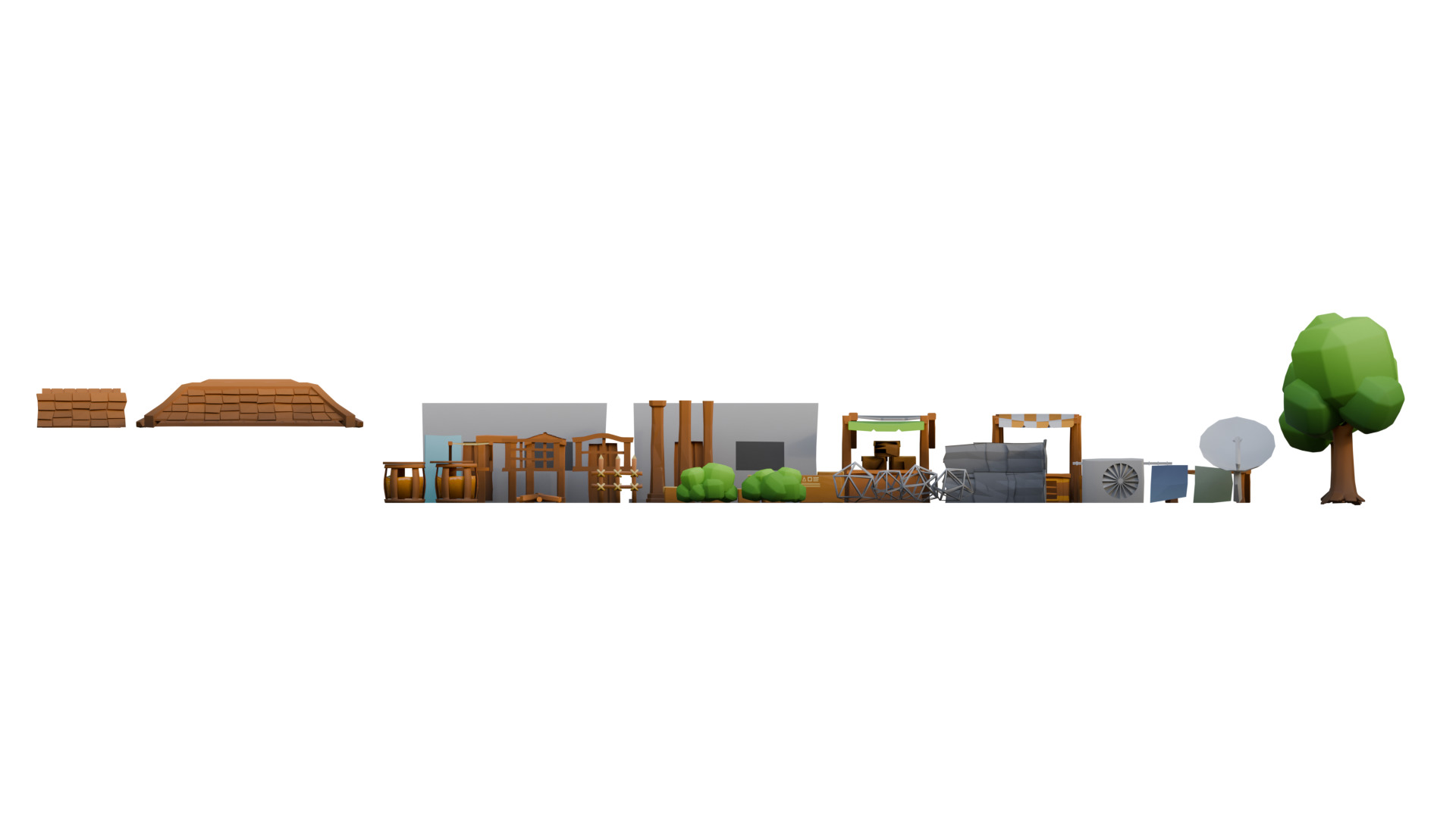 Village Asset Pack  Game Ready  Low Poly Low-poly 3D model_1