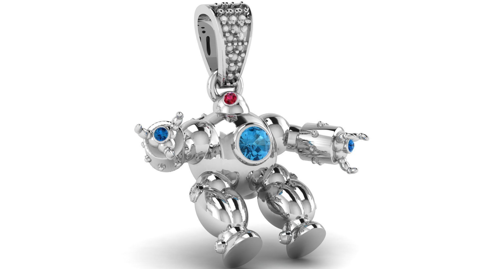 ROBBOT PENDANT 3D print model_3