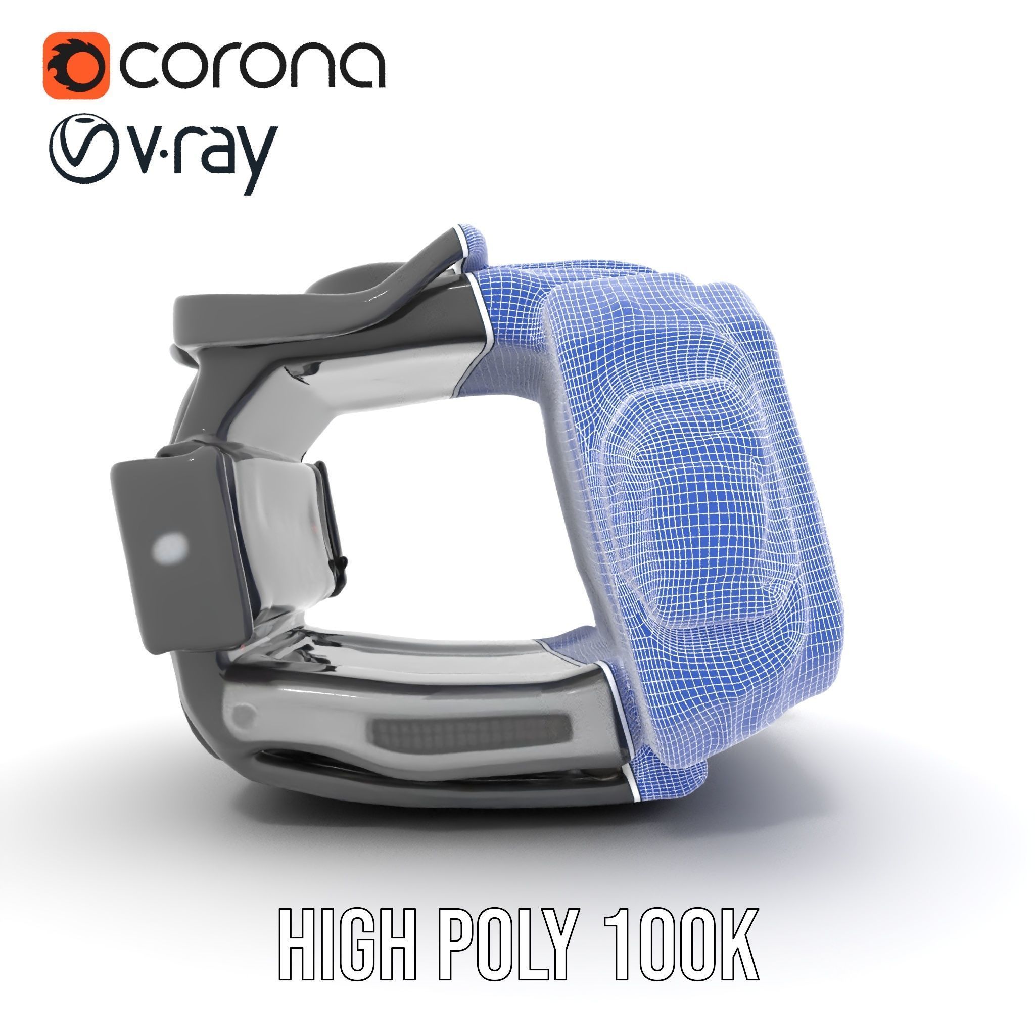 Futuristic Wrist Device model pack Low-poly 3D model_34