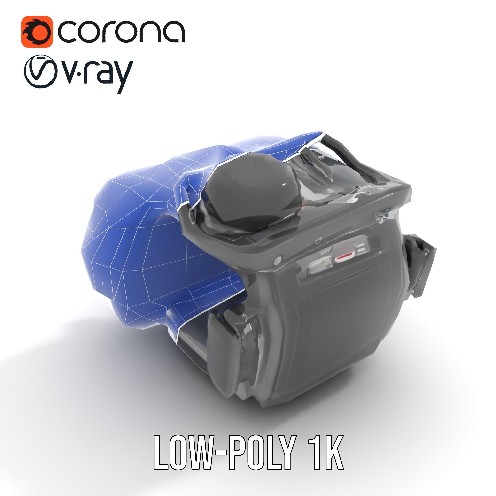 Futuristic Wrist Device model pack Low-poly 3D model_18