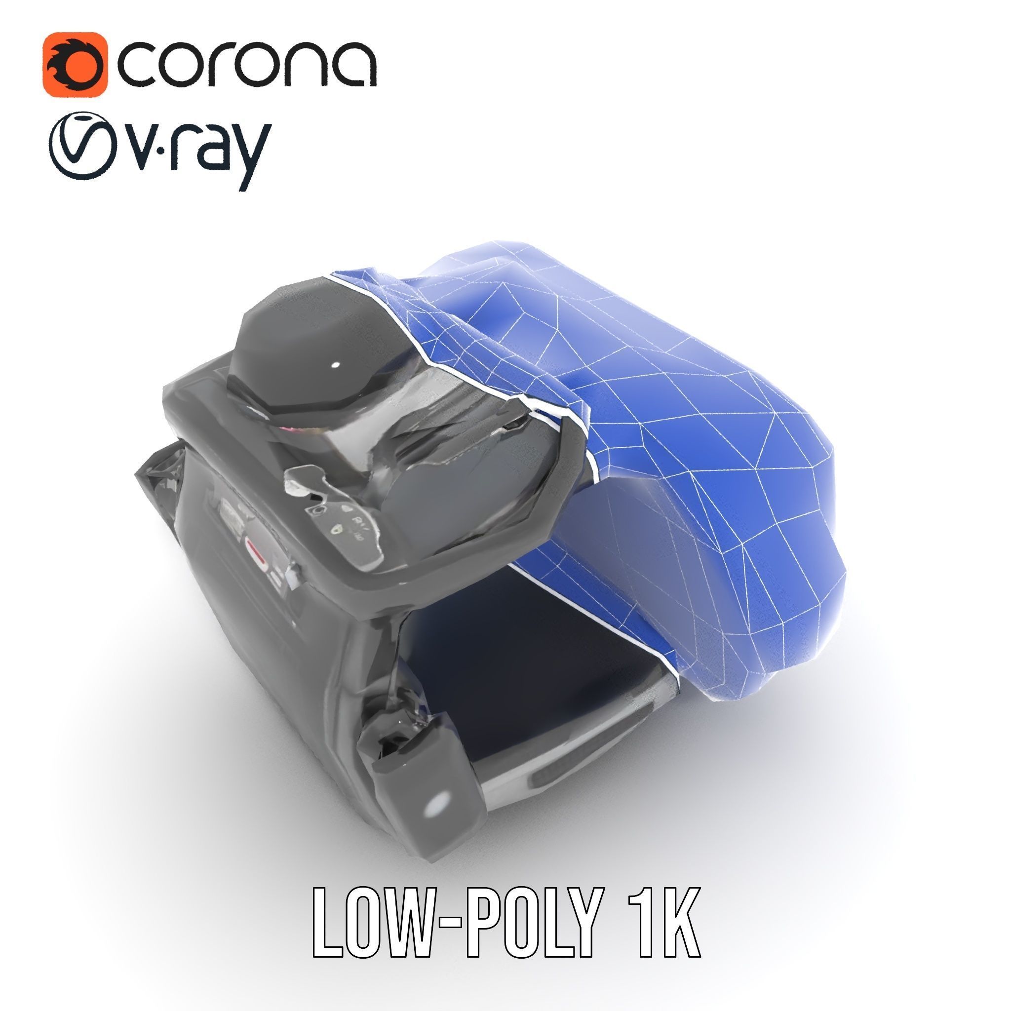 Futuristic Wrist Device model pack Low-poly 3D model_31