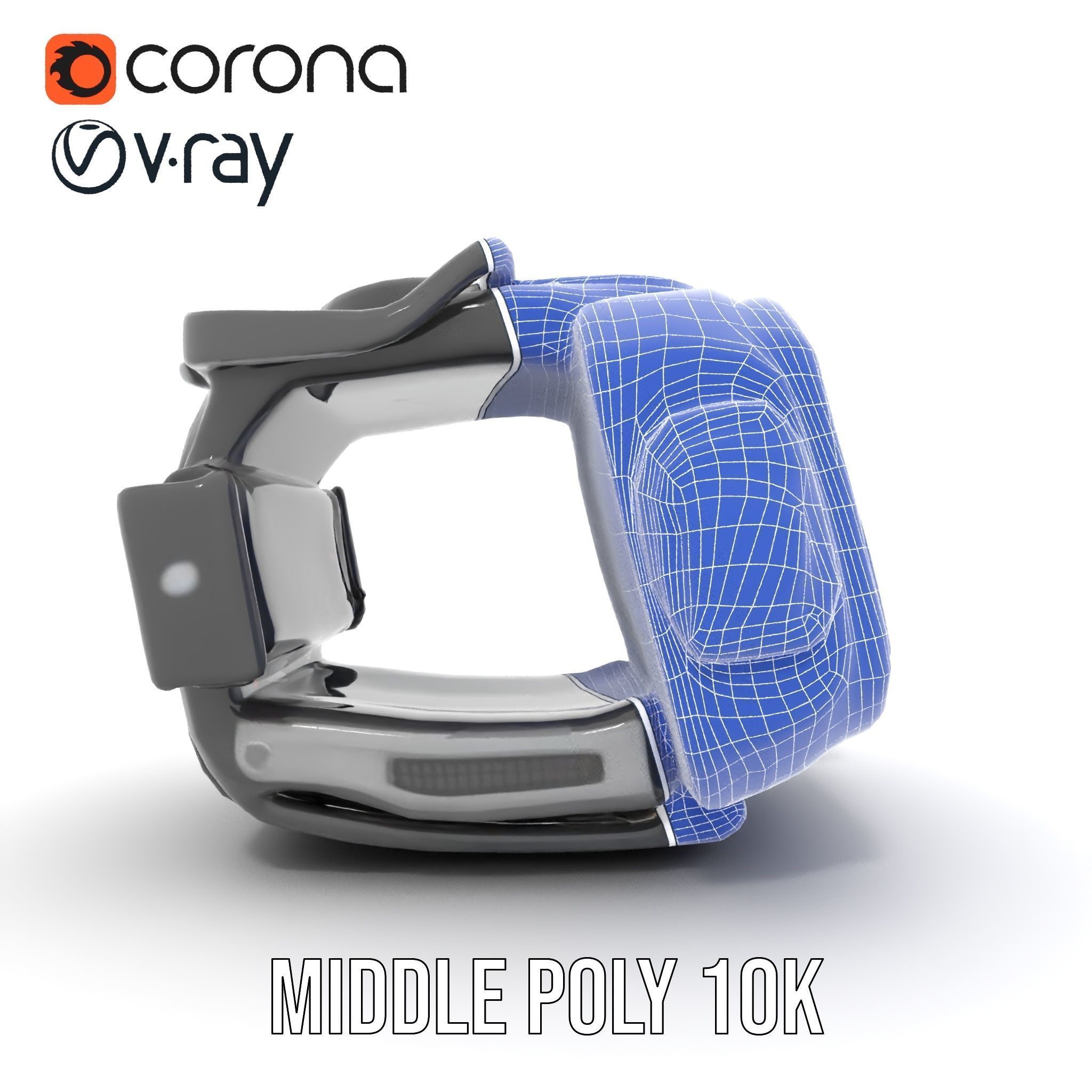 Futuristic Wrist Device model pack Low-poly 3D model_28