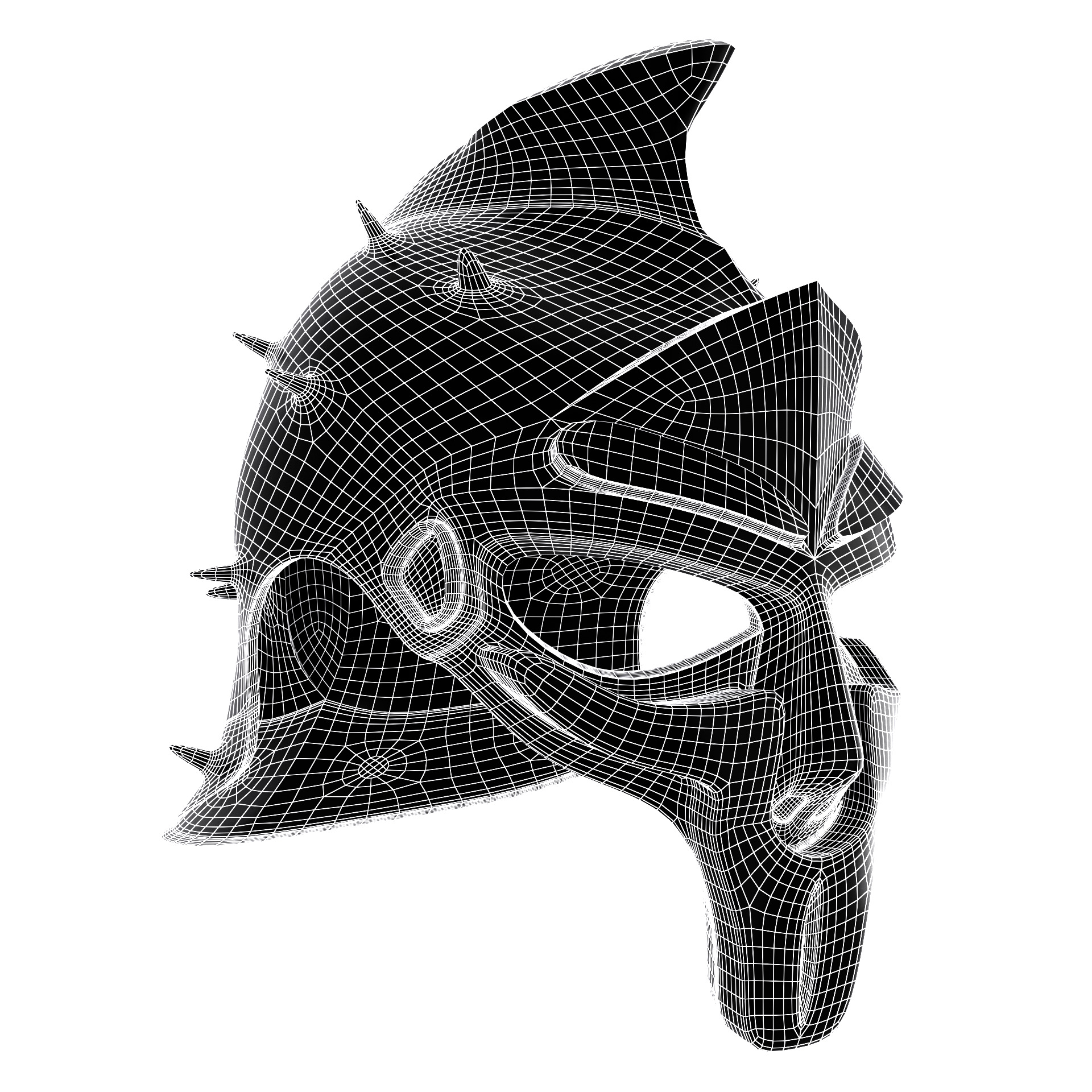 Gladiator Helmet 3D model_8