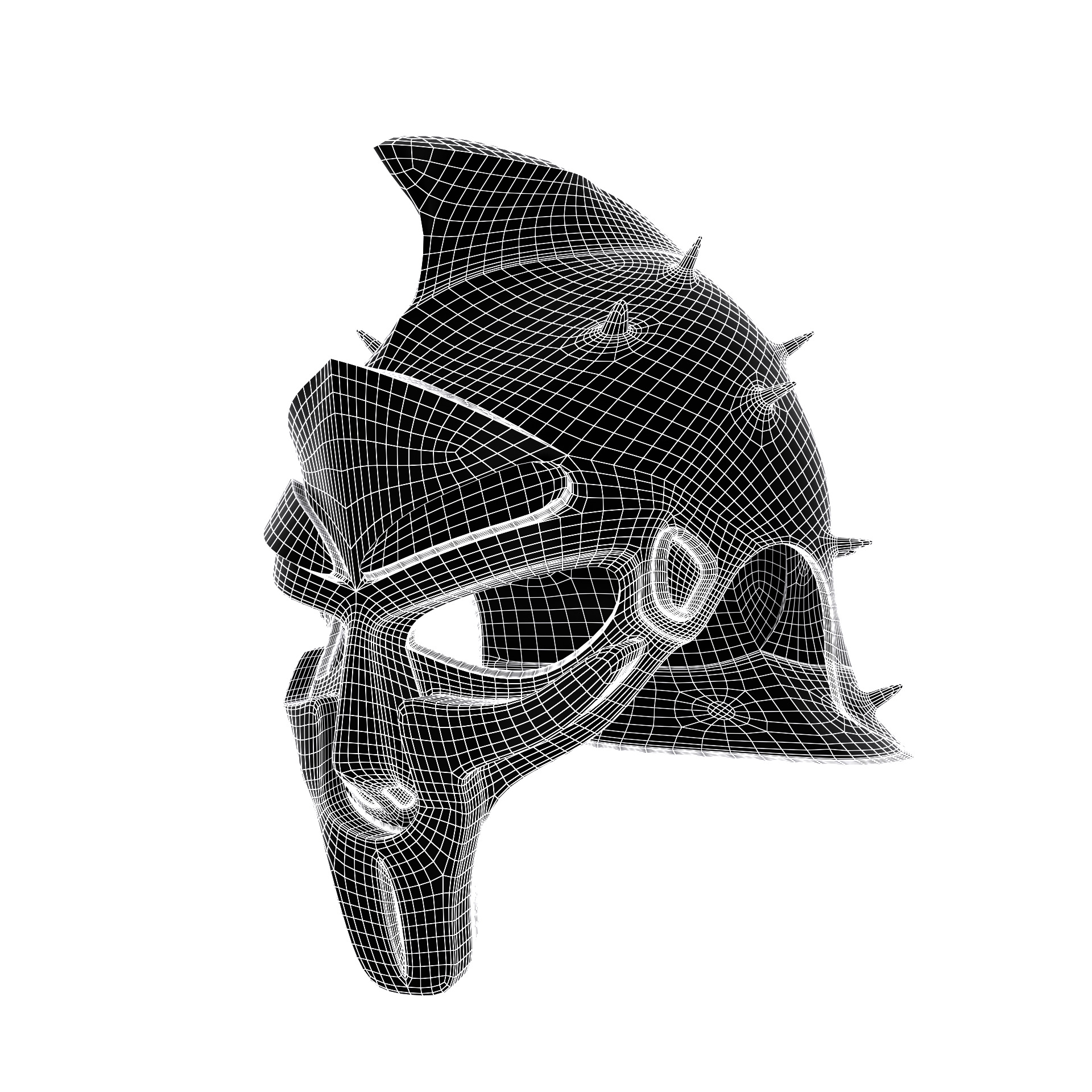Gladiator Helmet 3D model_6