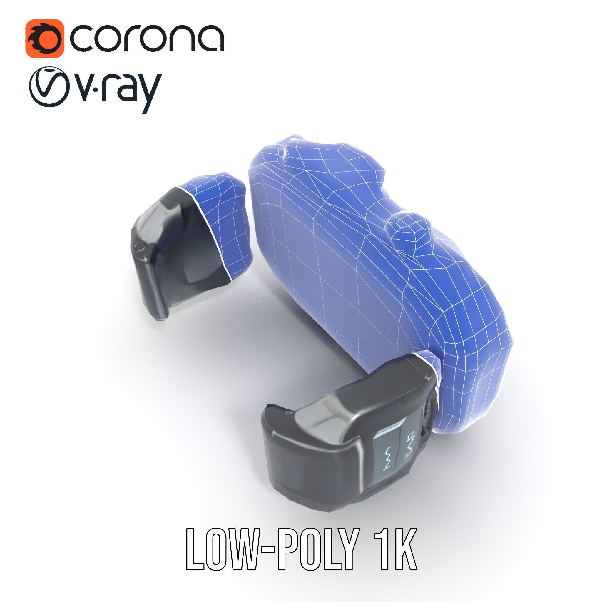 Futuristic Wearable Device Model Pack SciFi Concept Low-poly 3D model_10