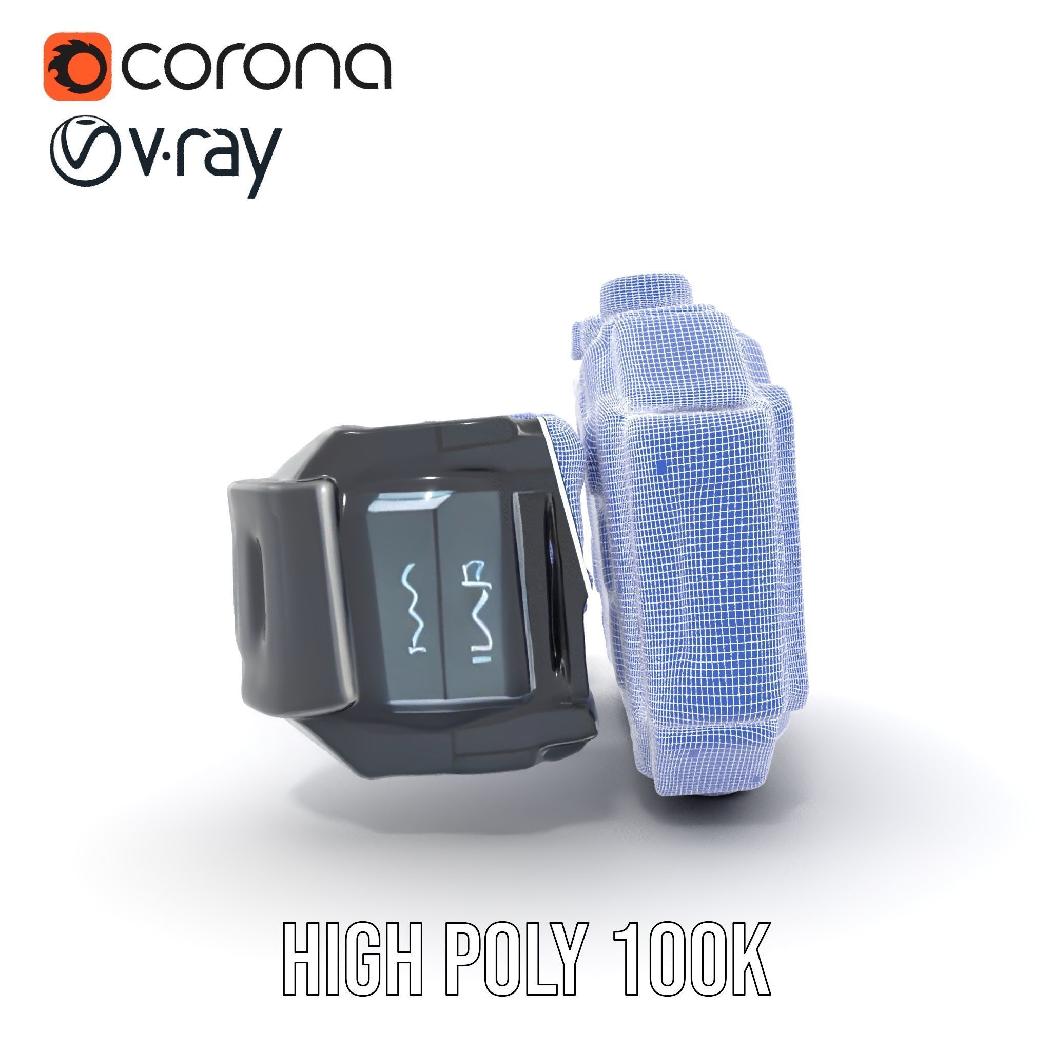 Futuristic Wearable Device Model Pack SciFi Concept Low-poly 3D model_35