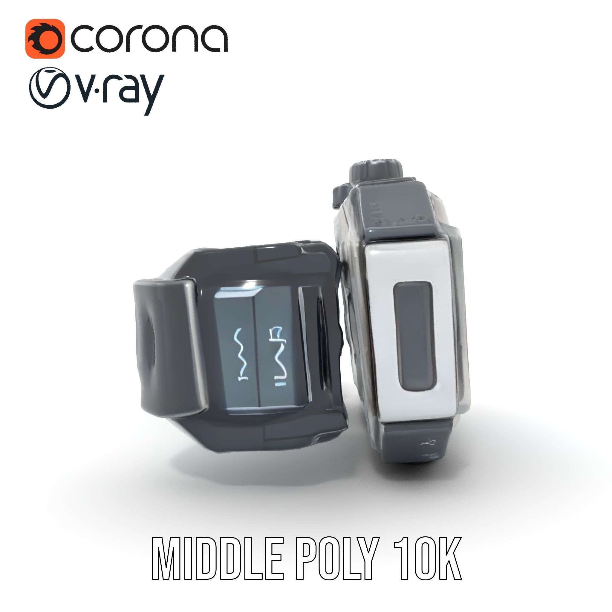 Futuristic Wearable Device Model Pack SciFi Concept Low-poly 3D model_19