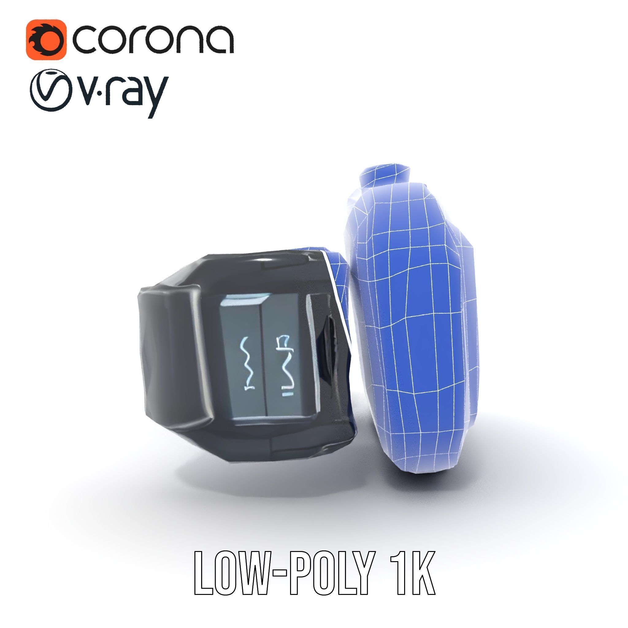 Futuristic Wearable Device Model Pack SciFi Concept Low-poly 3D model_20