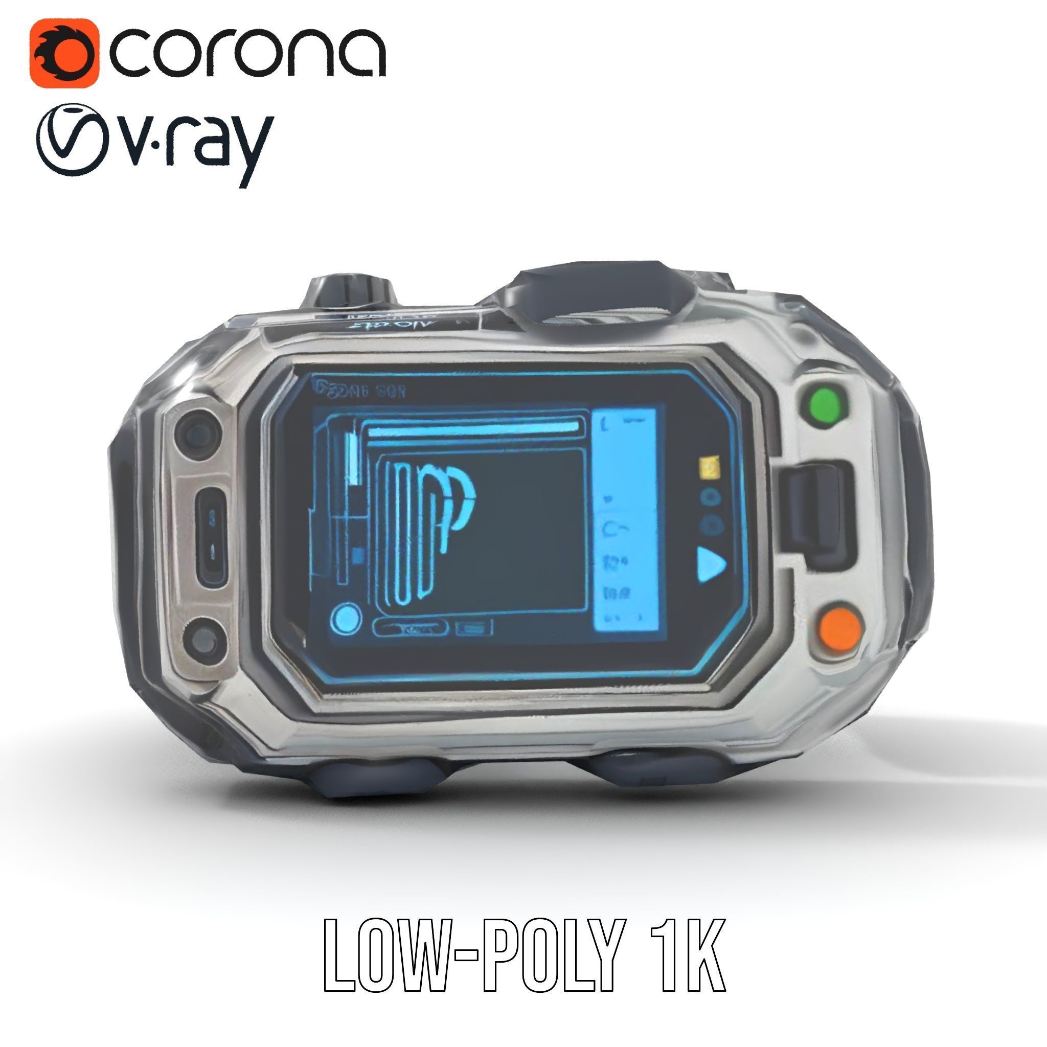 Futuristic Wearable Device Model Pack SciFi Concept Low-poly 3D model_13