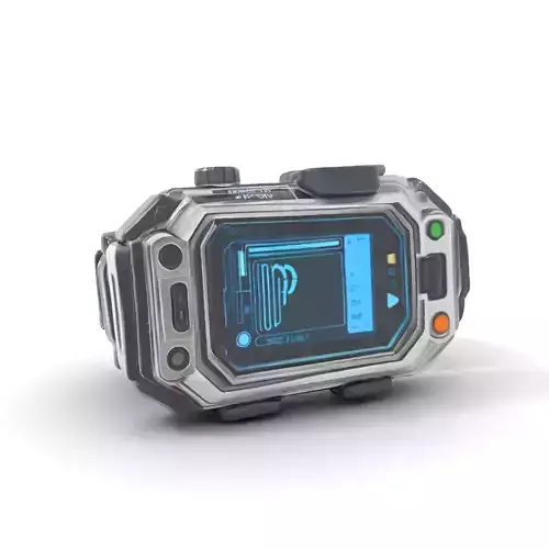 Futuristic Wearable Device Model Pack  SciFi Concept Low-poly 3D model