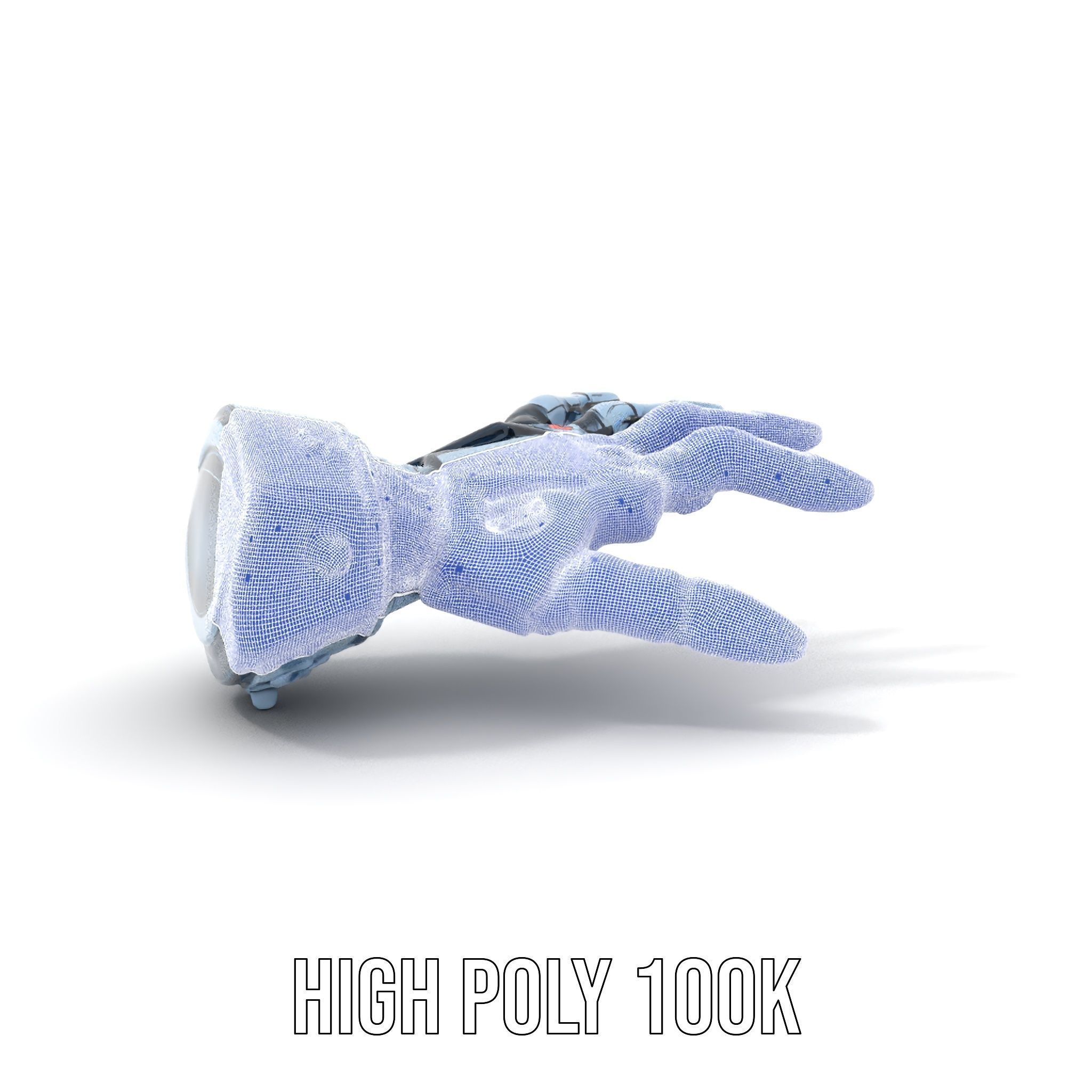 Robotic Hand Model Pack for SciFi and Futuristic Applications Low-poly 3D model_5