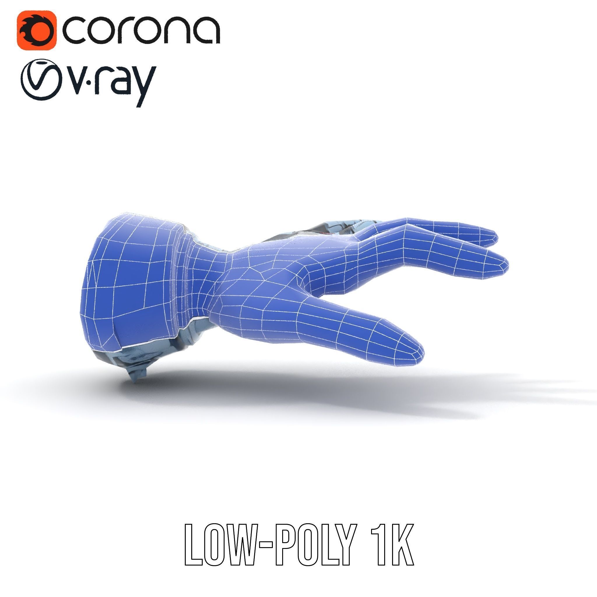 Robotic Hand Model Pack for SciFi and Futuristic Applications Low-poly 3D model_25