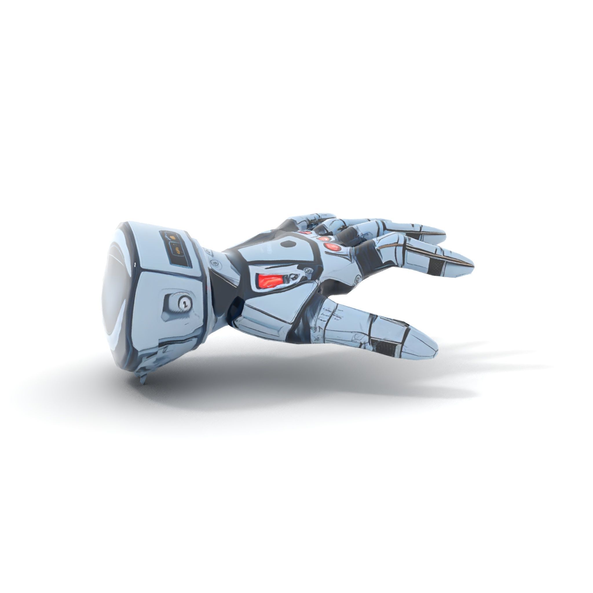Robotic Hand Model Pack for SciFi and Futuristic Applications Low-poly 3D model_8