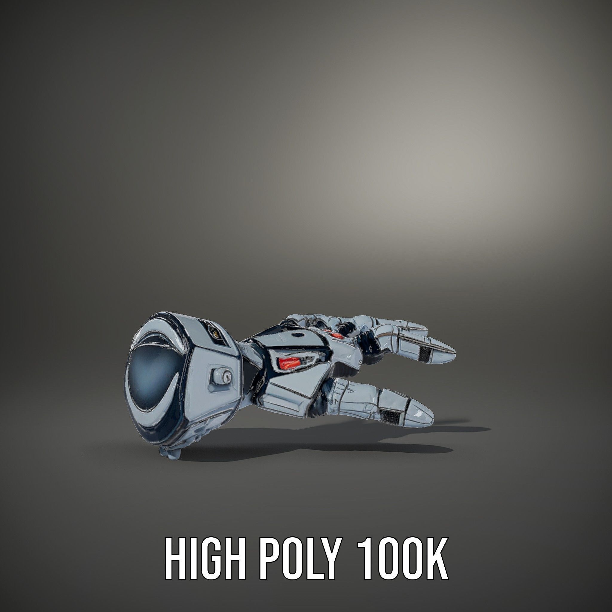 Robotic Hand Model Pack for SciFi and Futuristic Applications Low-poly 3D model_11