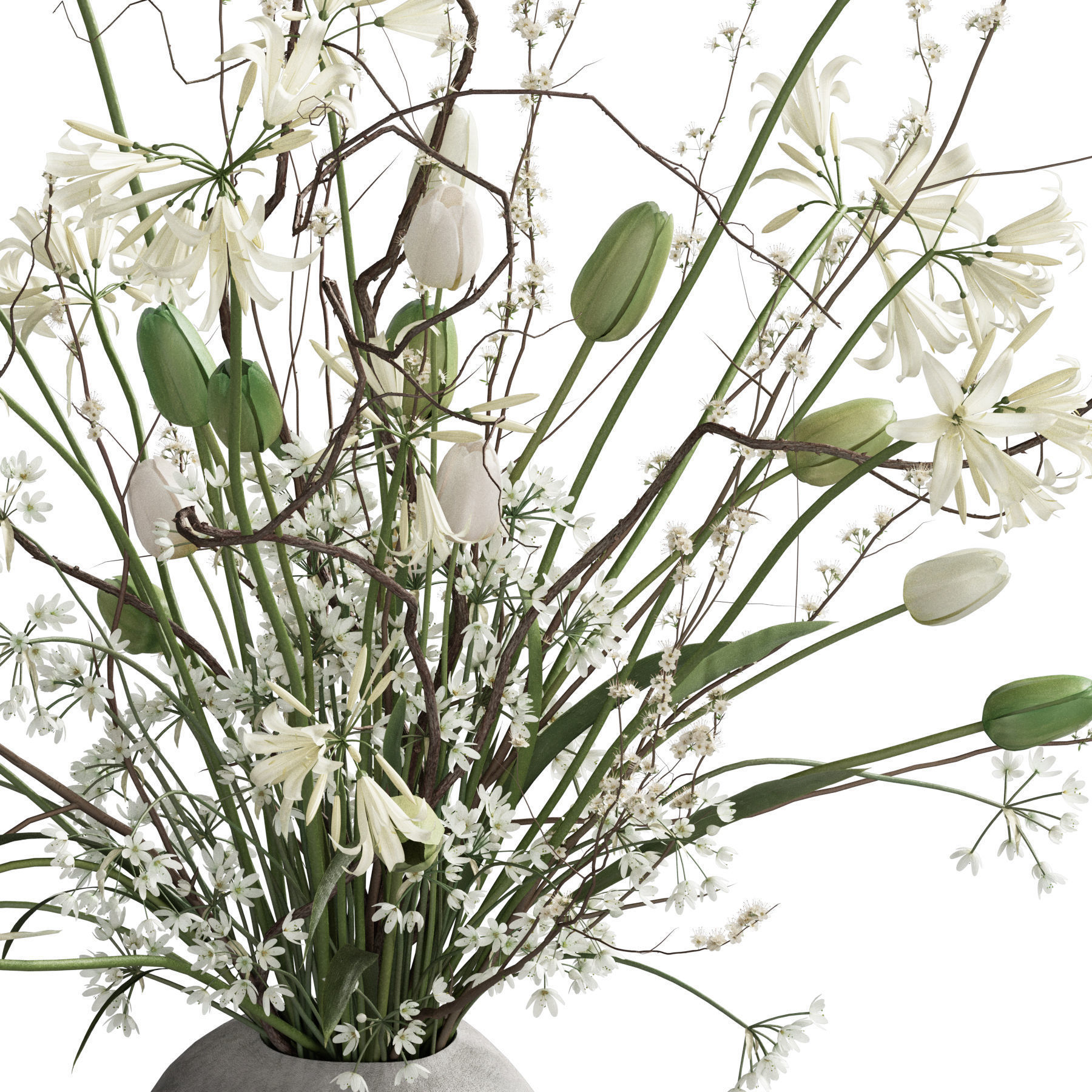 Flower In Vase 88 3D model_4