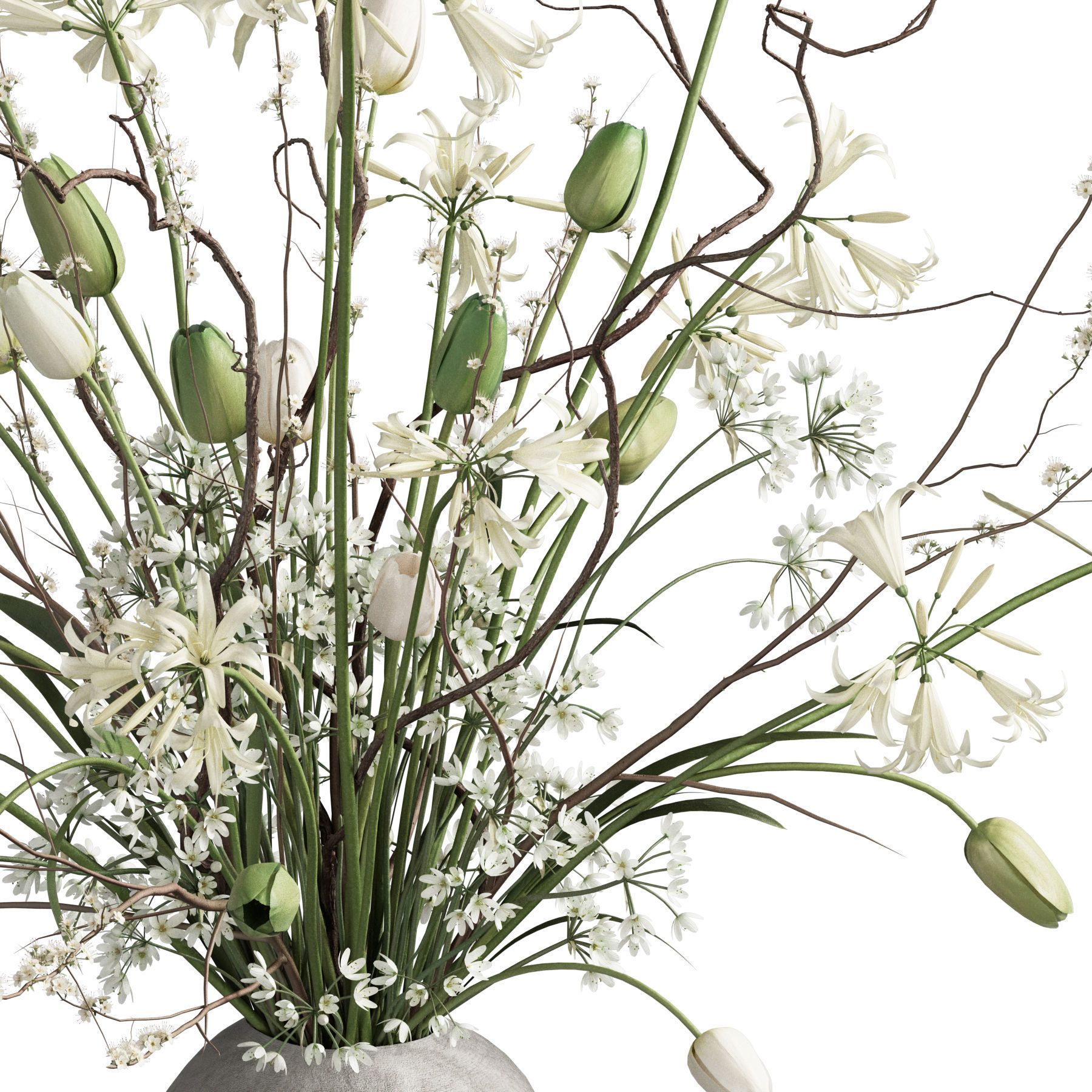 Flower In Vase 88 3D model_3