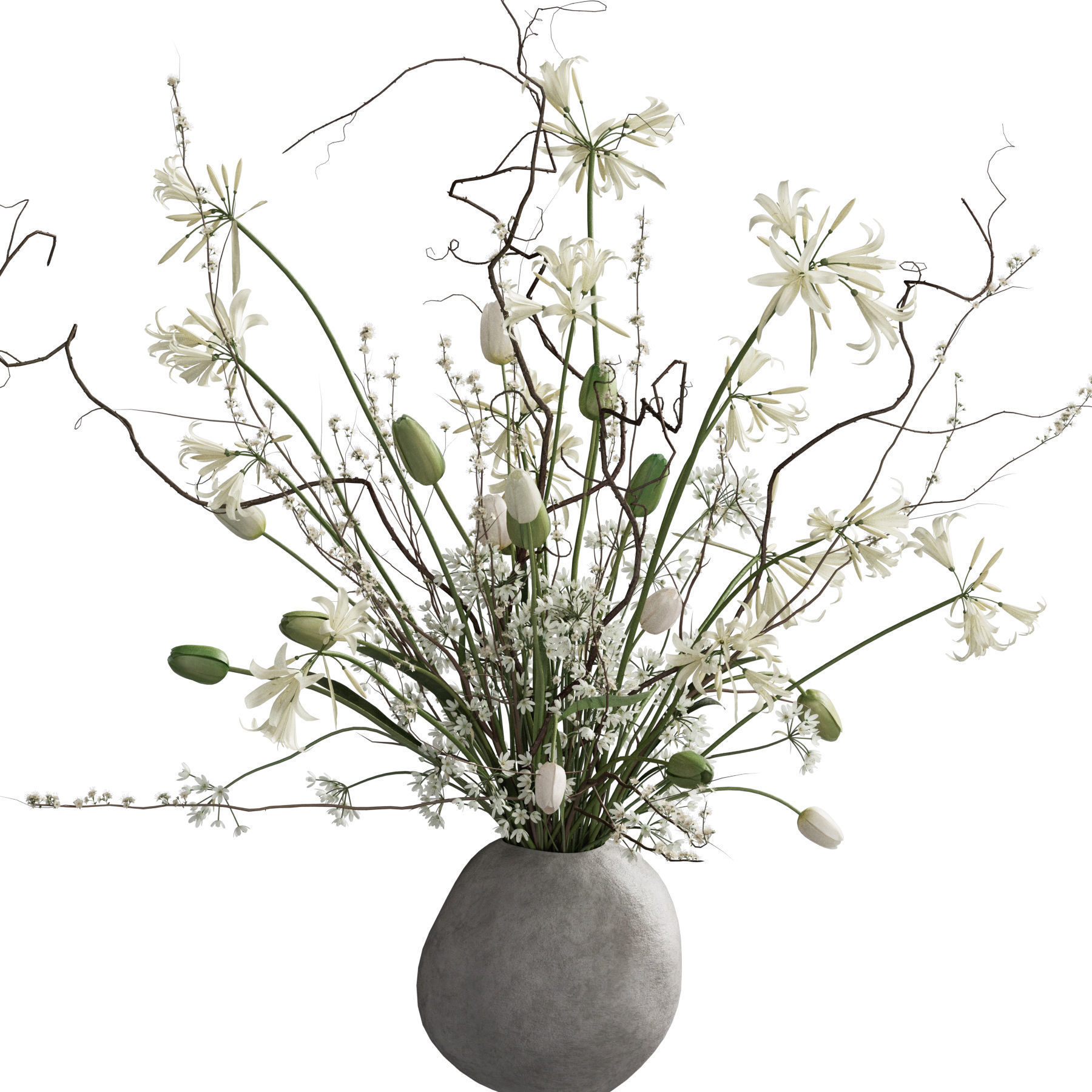 Flower In Vase 88 3D model_2