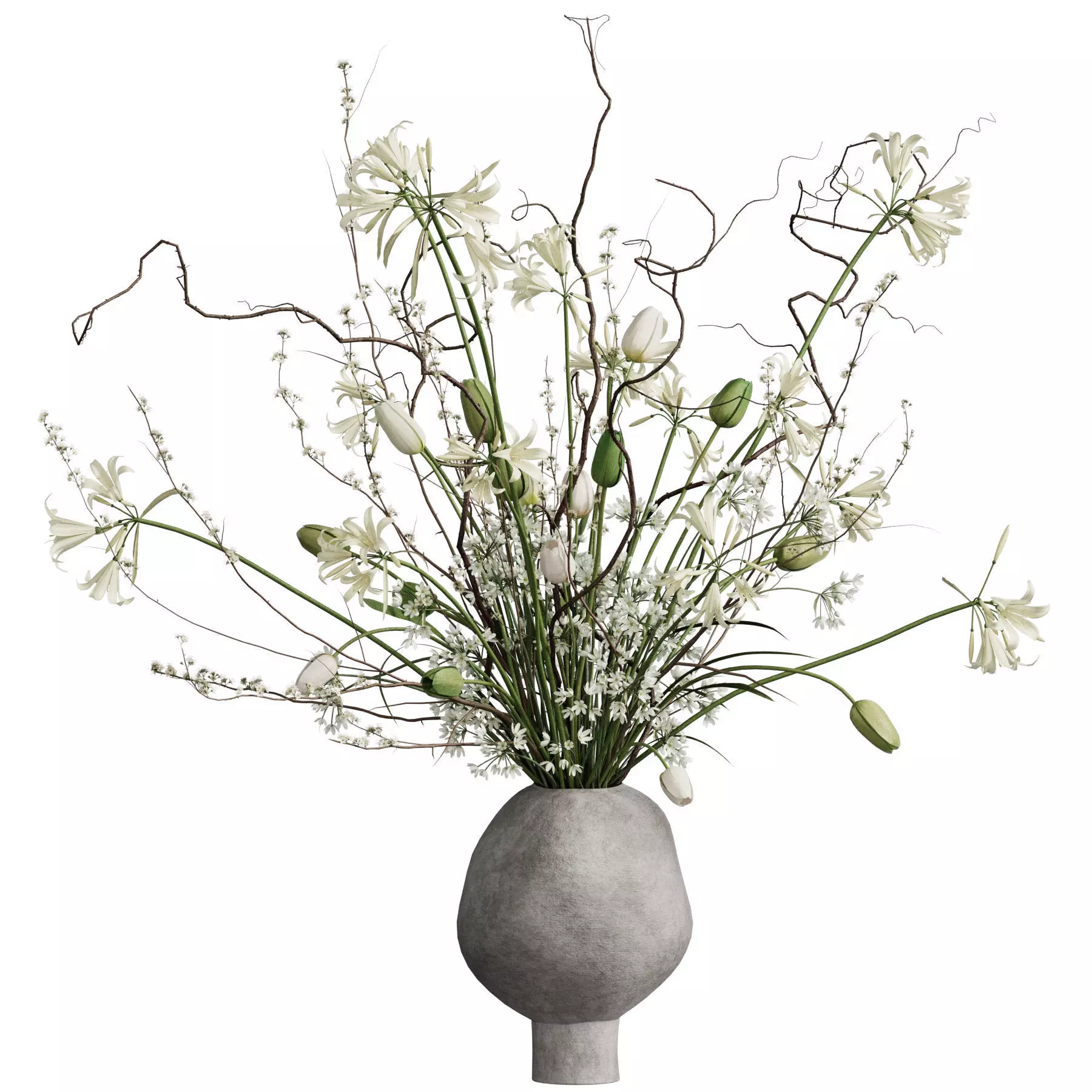 Flower In Vase 88 3D model_0